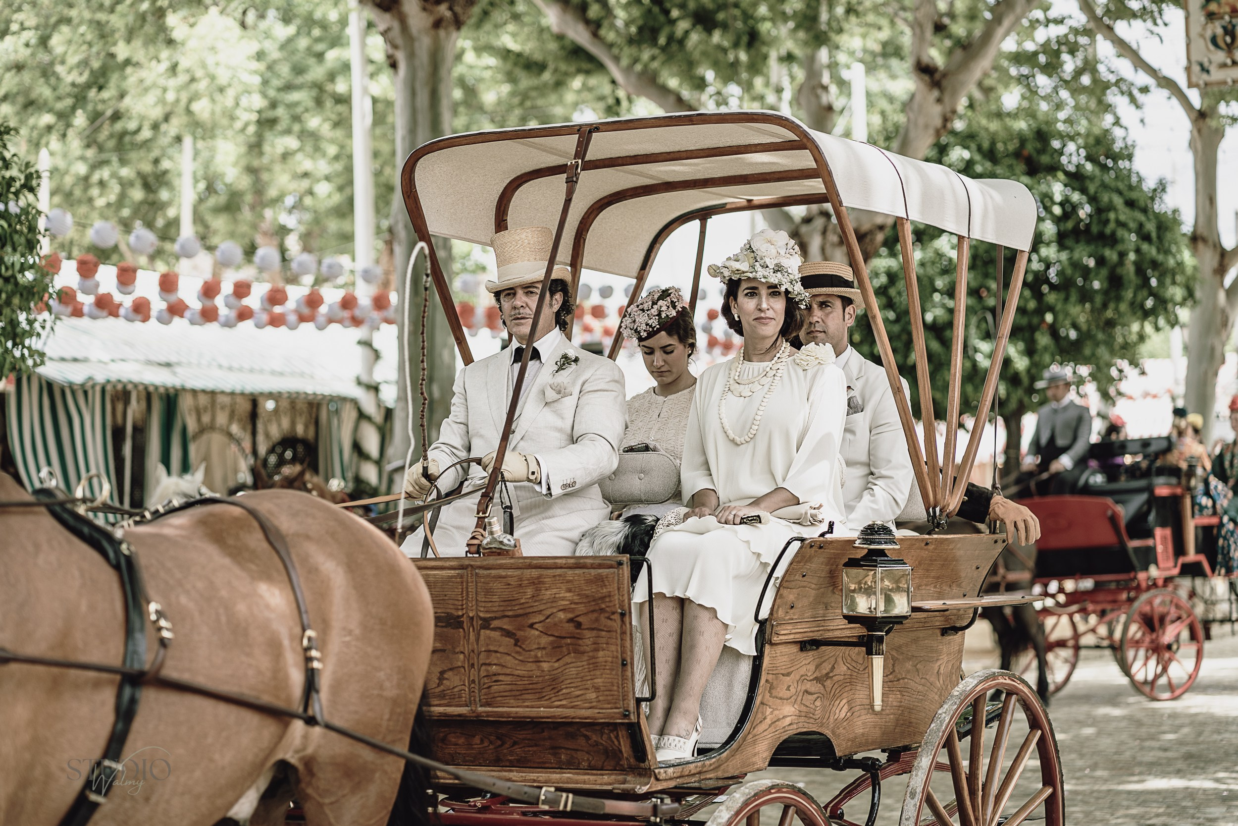 Sesión de fotos en feria de Abril de Sevilla. Inicio