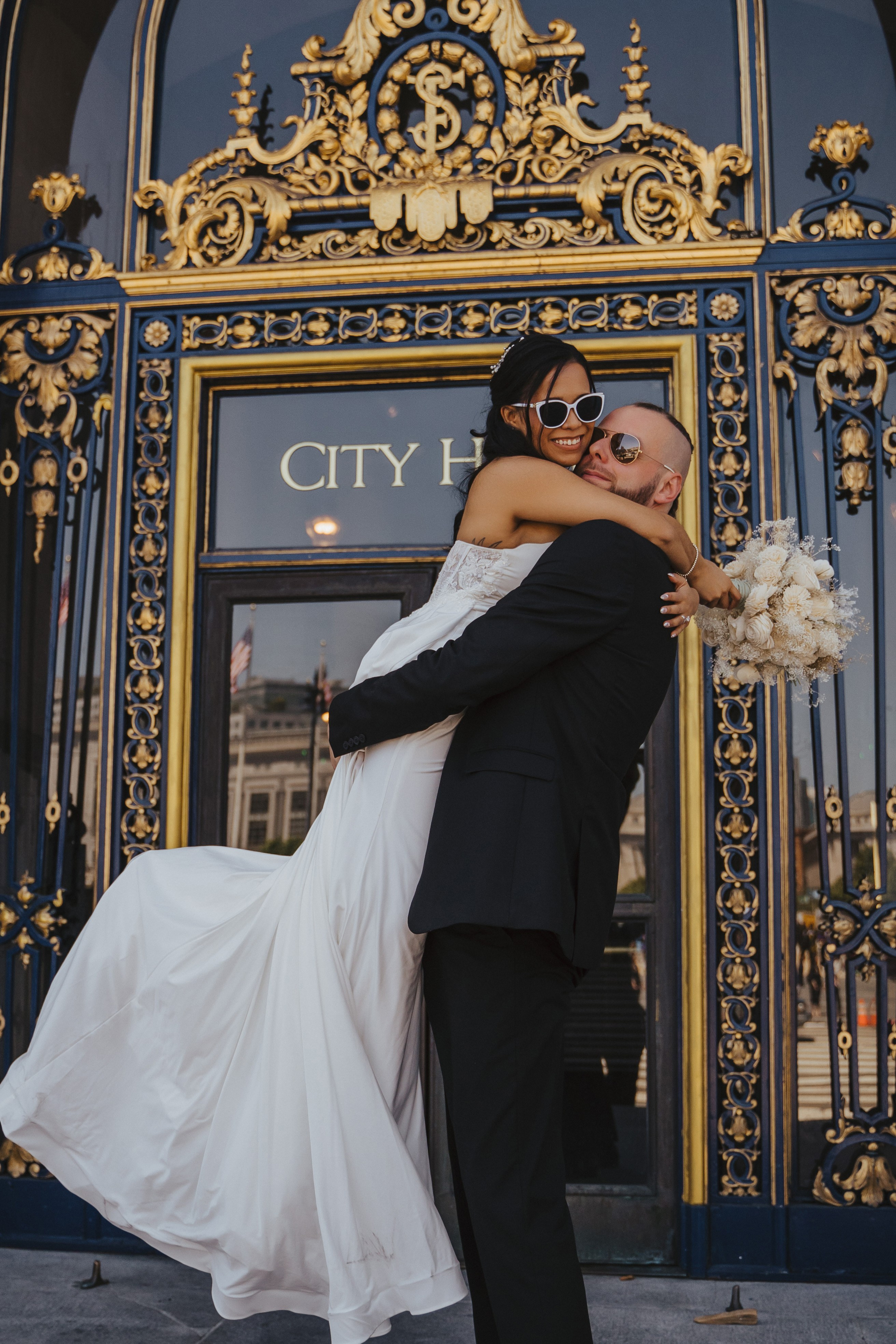 City Hall. Wedding family photographer and videographer California San Francisco Bay Area