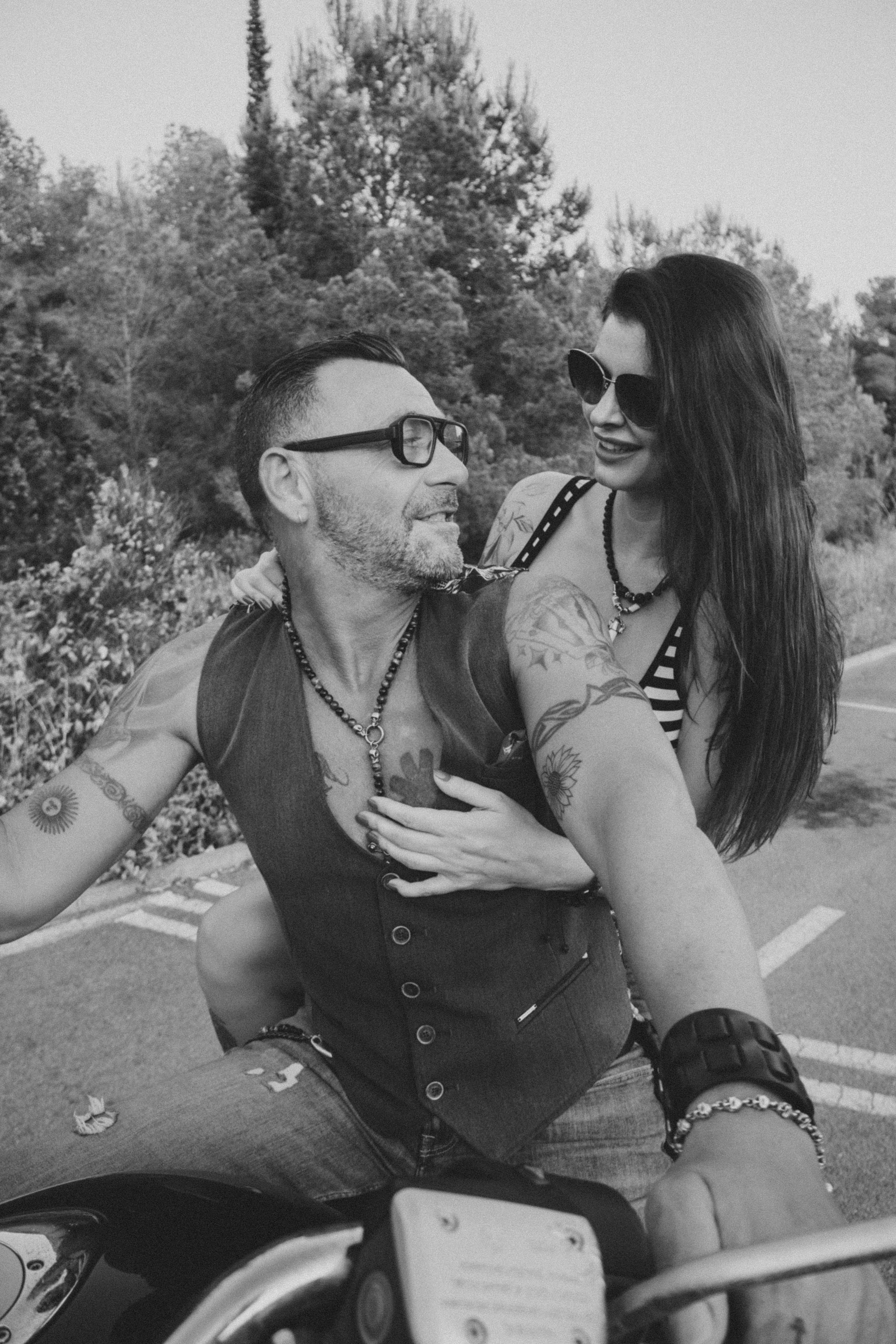 Фотосессия пары на мотоцикле. Профессиональная фотосъемка в Калафелле — Елена Медведева