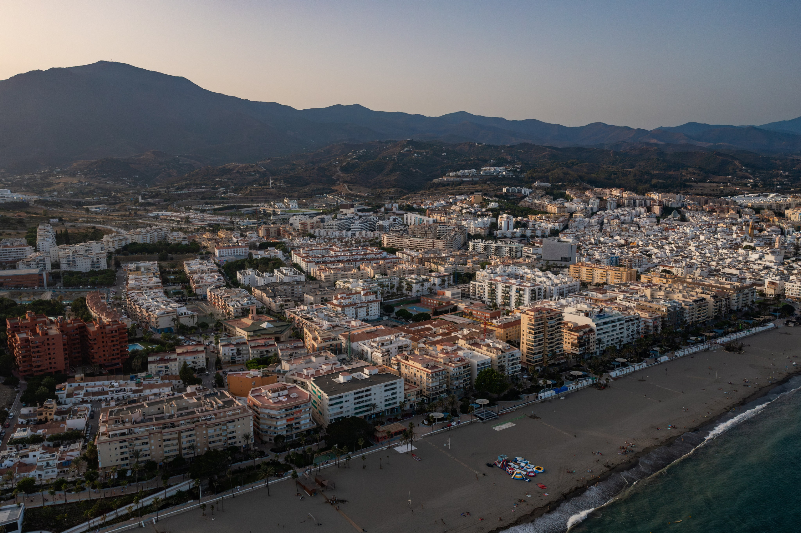 Aerial photography of Estepona city center and ocean views by local photographer