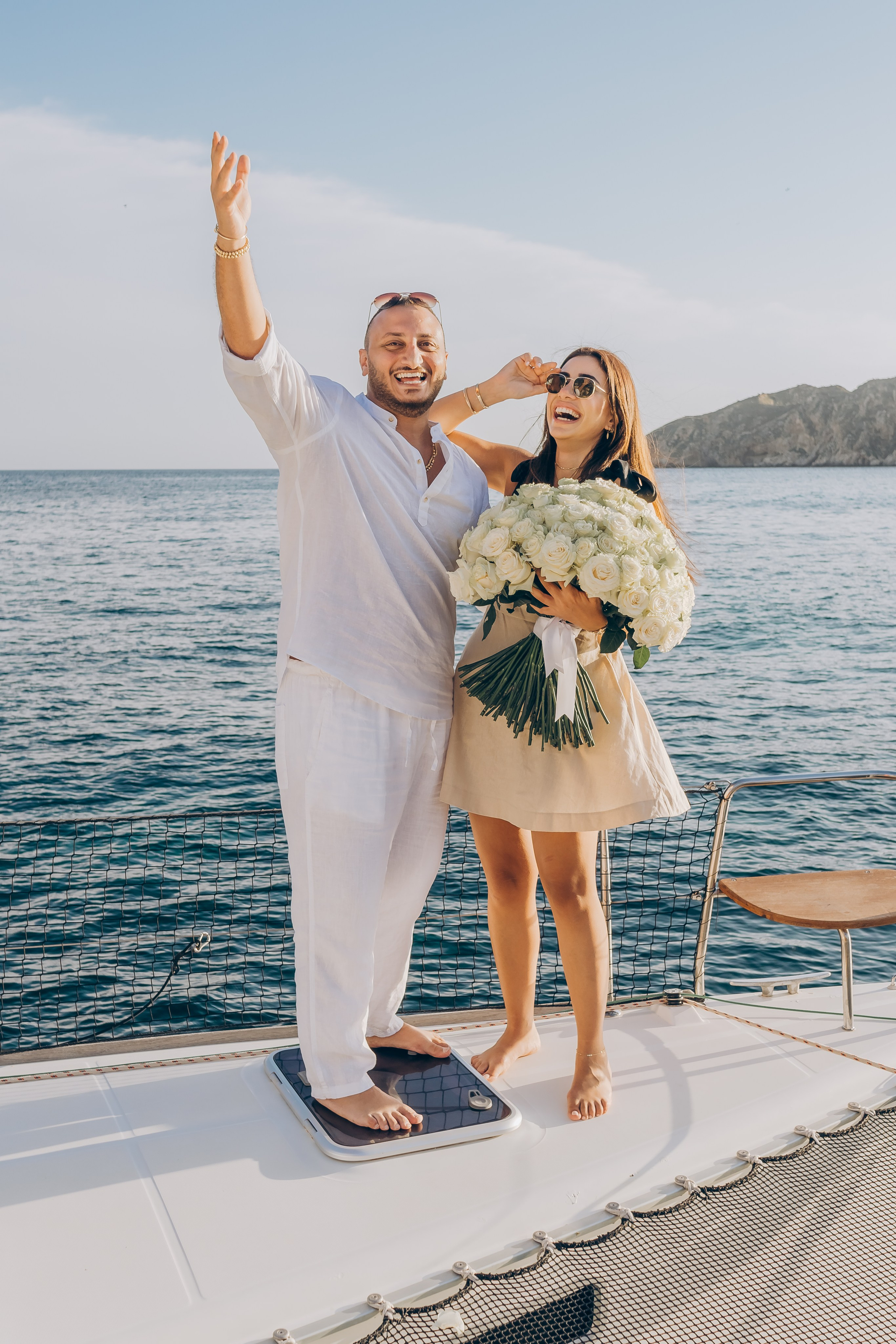 Engagement on a yacht at sunset. Фотограф у Пальма де Майорка
