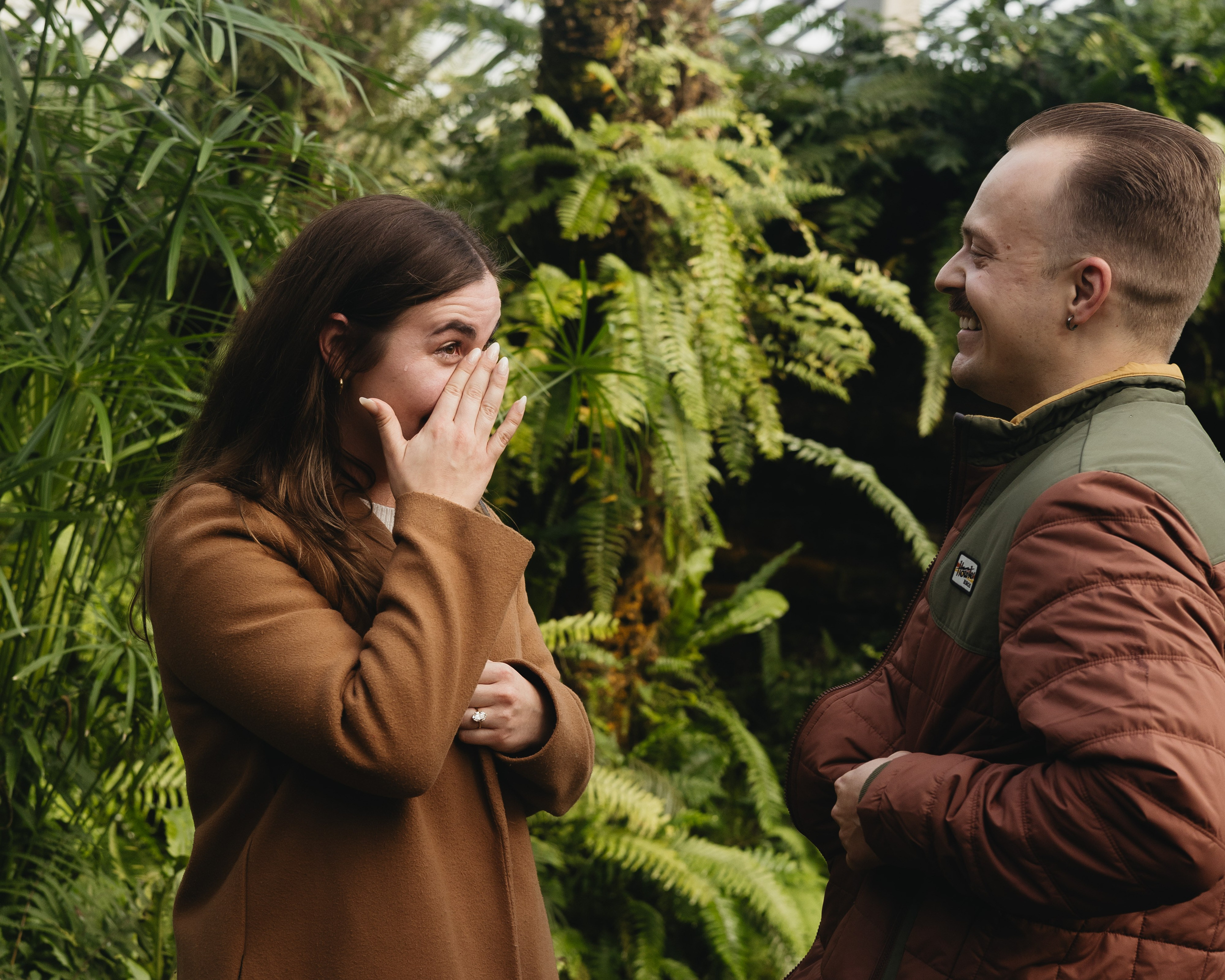 Garfield Conservatory Proposal — Chicago Engagement Photographer