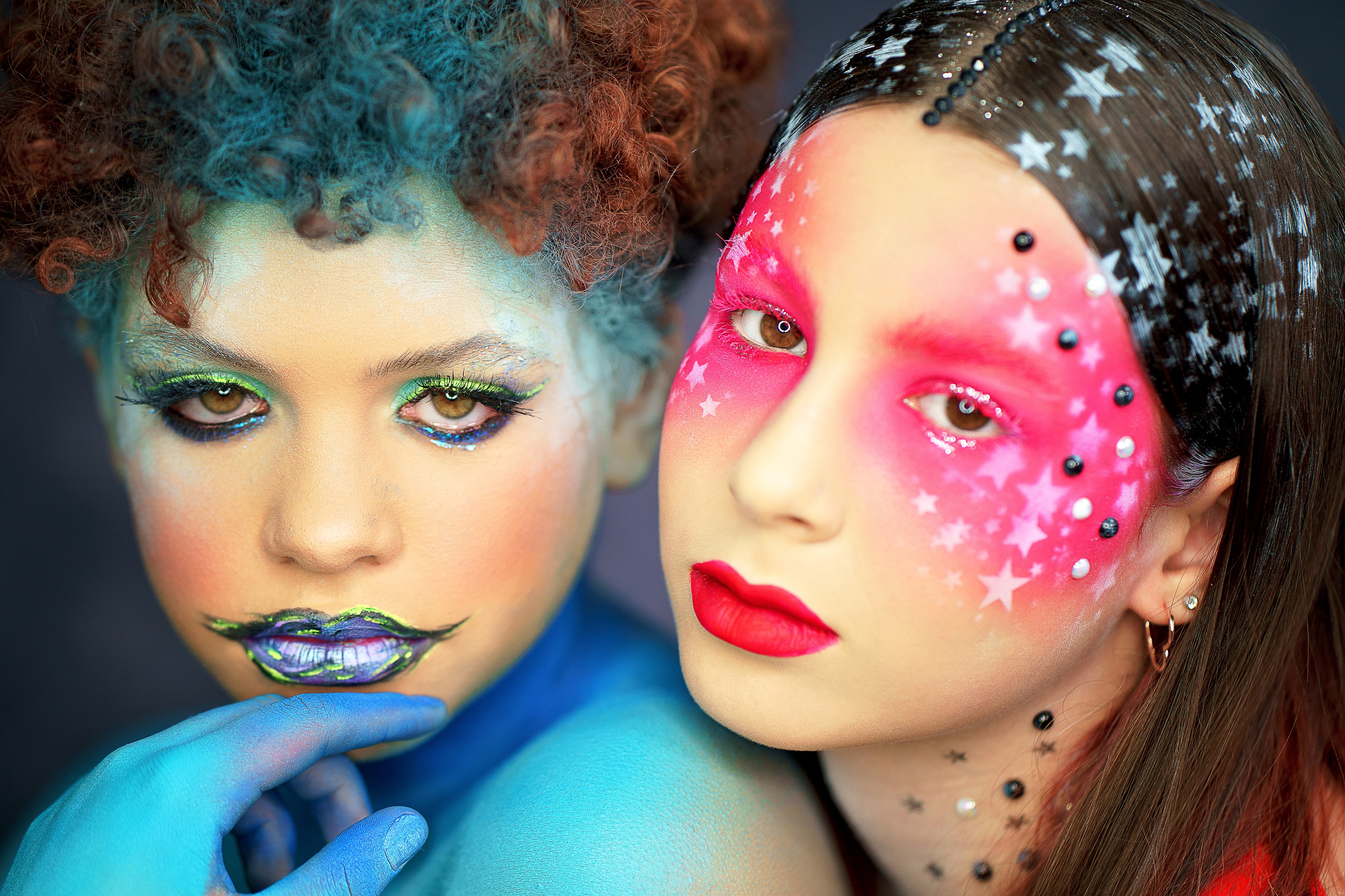 Creative makeup. Familien, Portrait und Konzeptualfotografie in Genf, Schweiz
