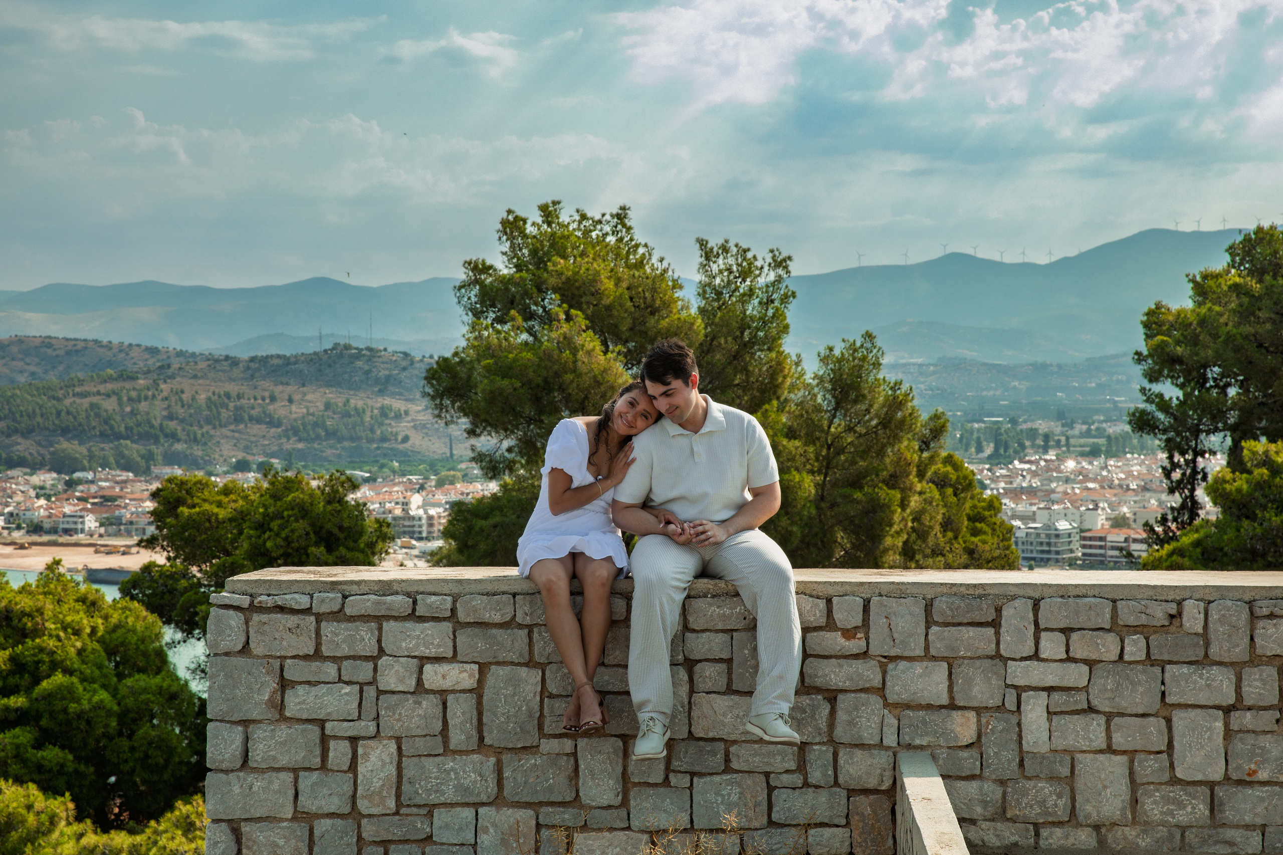 Ariana & Richard (USA). Photographer Anya Khasapi. Nafplio, Greece