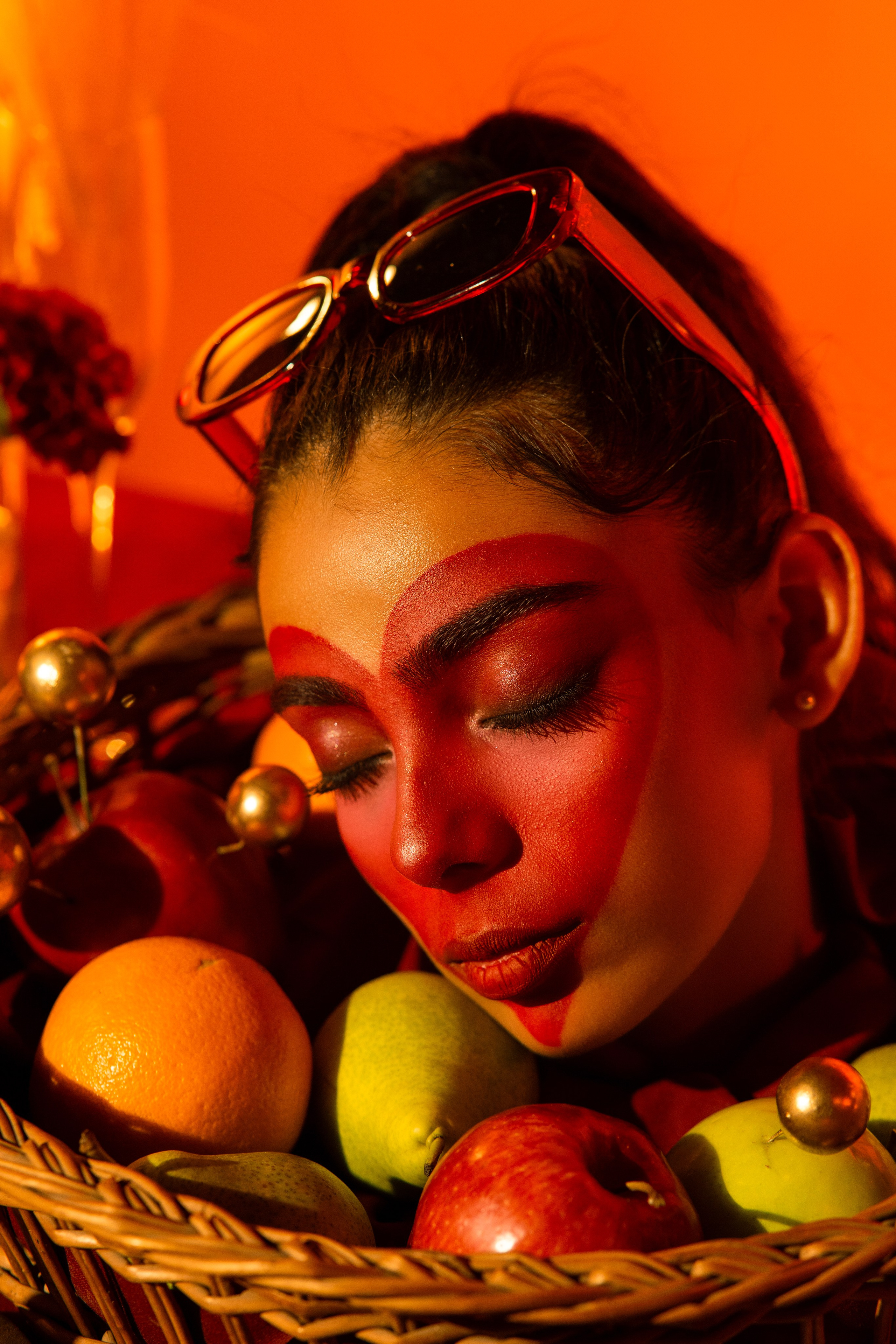 Creative Direction for head in basket Photoshoot