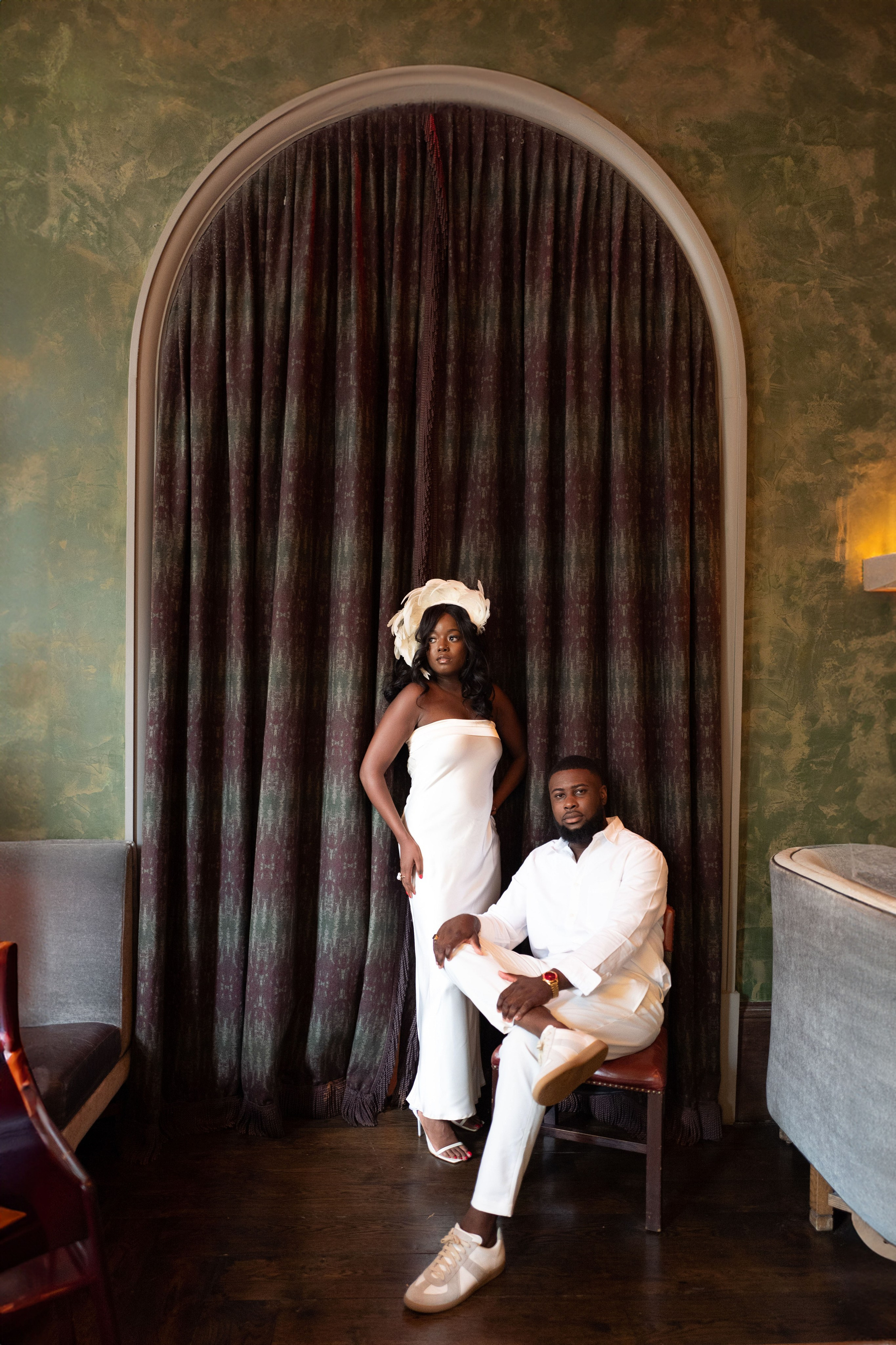 Kyana and David at The Beekman Hotel | NYC Engagement Photography