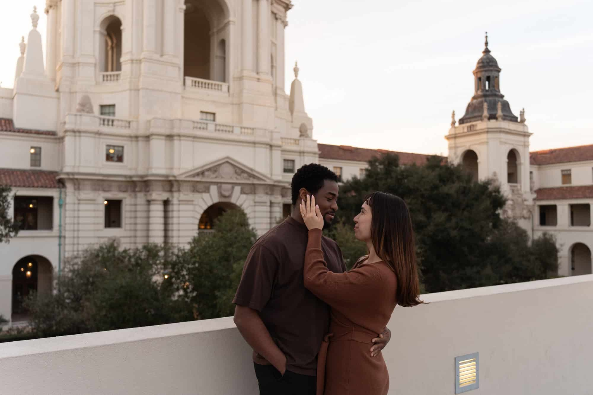 Pasadena City Hall Engagement Photo. Cinematic Wedding & Elopement Photography in Los Angeles | Inspired by Indie Film & Real Life
