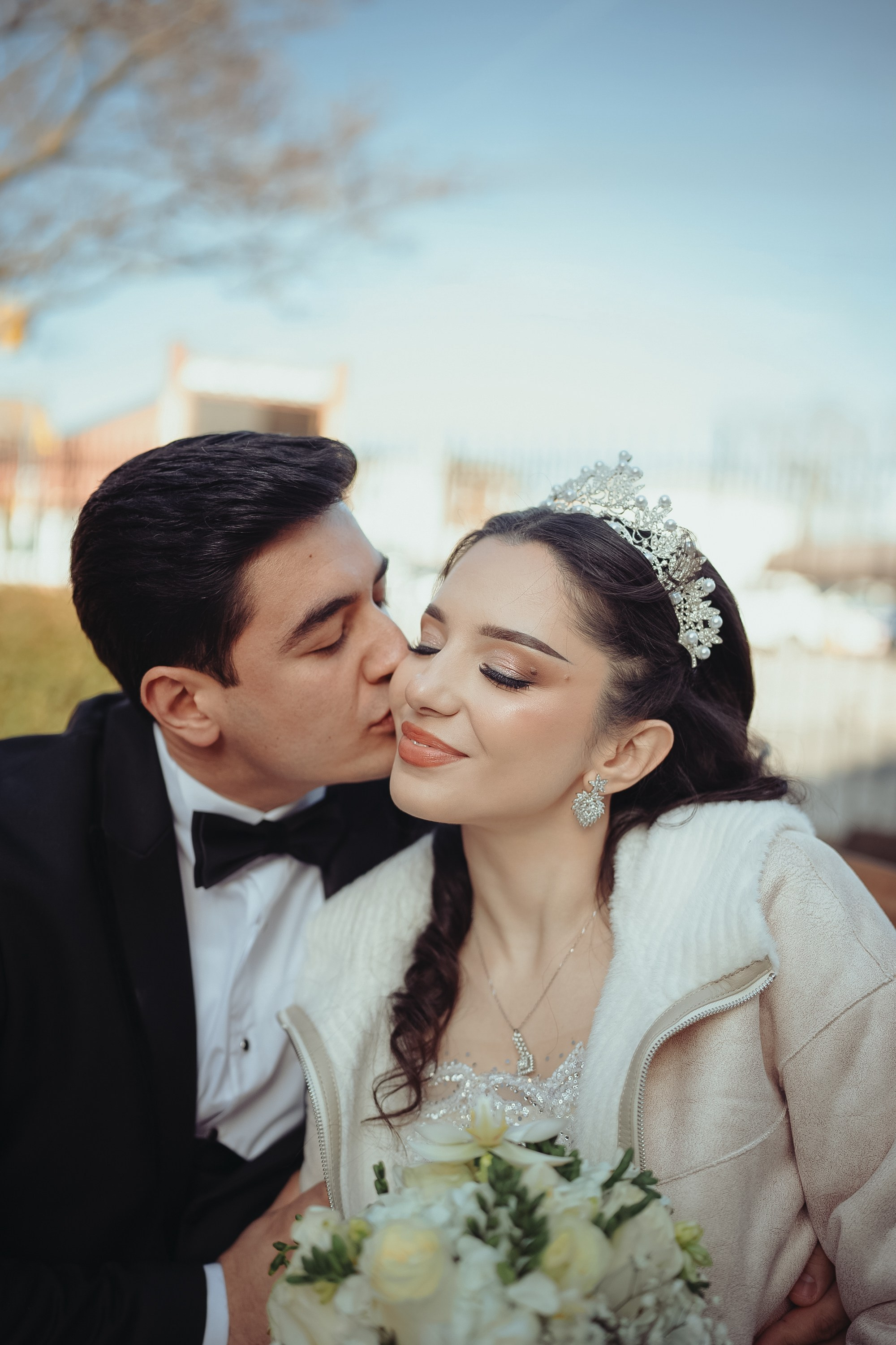 Brooklyn couple’s wedding talk. Portrait and wedding photographer in New York