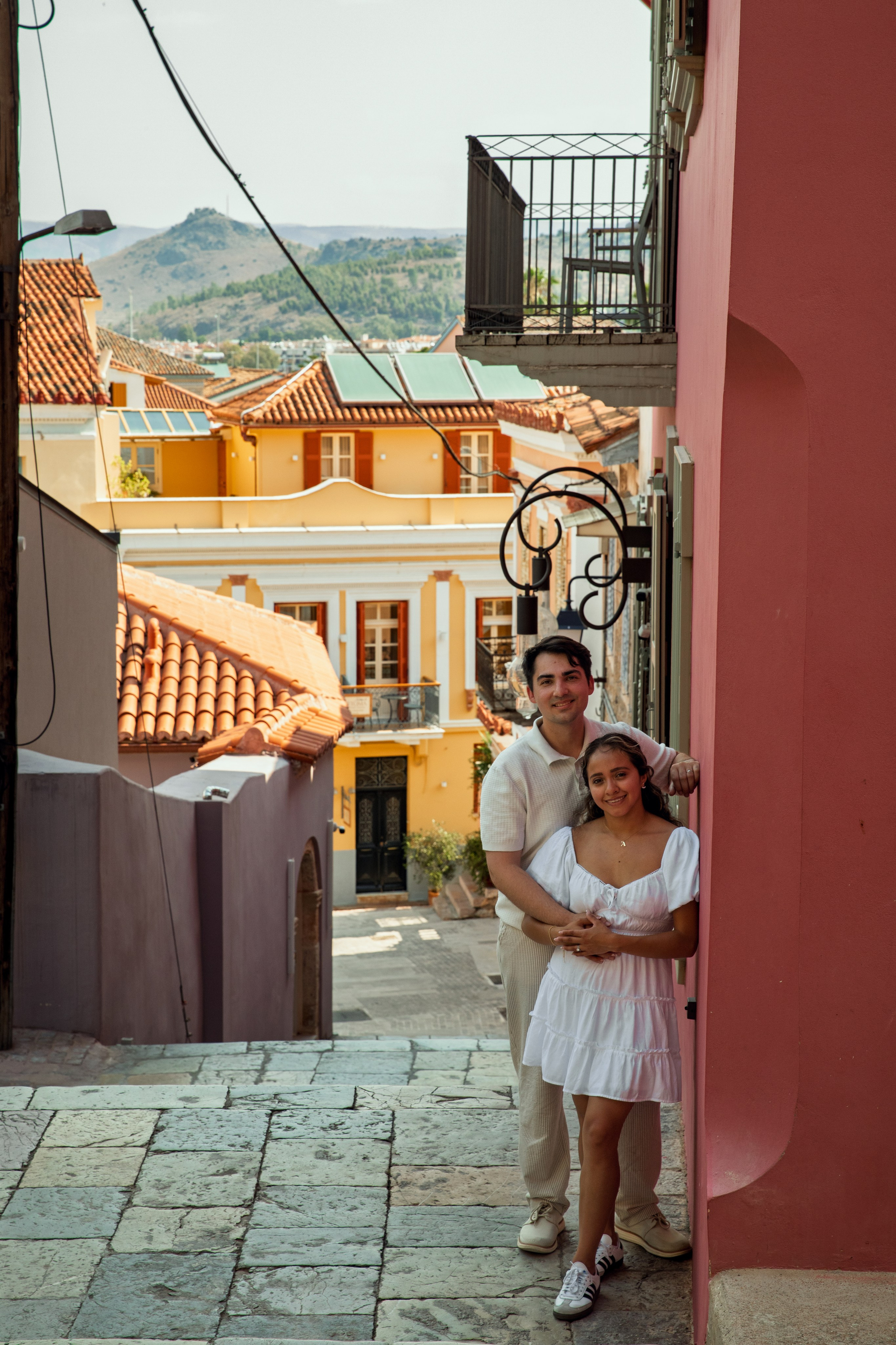 Ariana & Richard (USA). Photographer Anya Khasapi. Nafplio, Greece