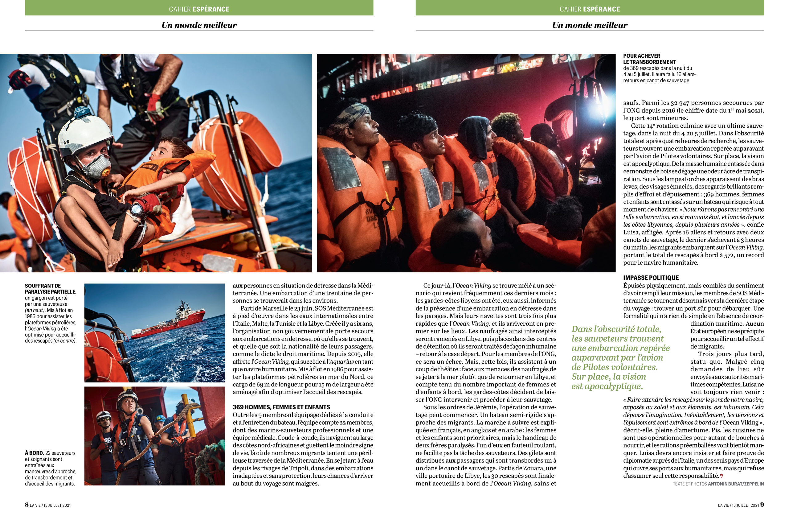 La Vie, 15 juillet 2021