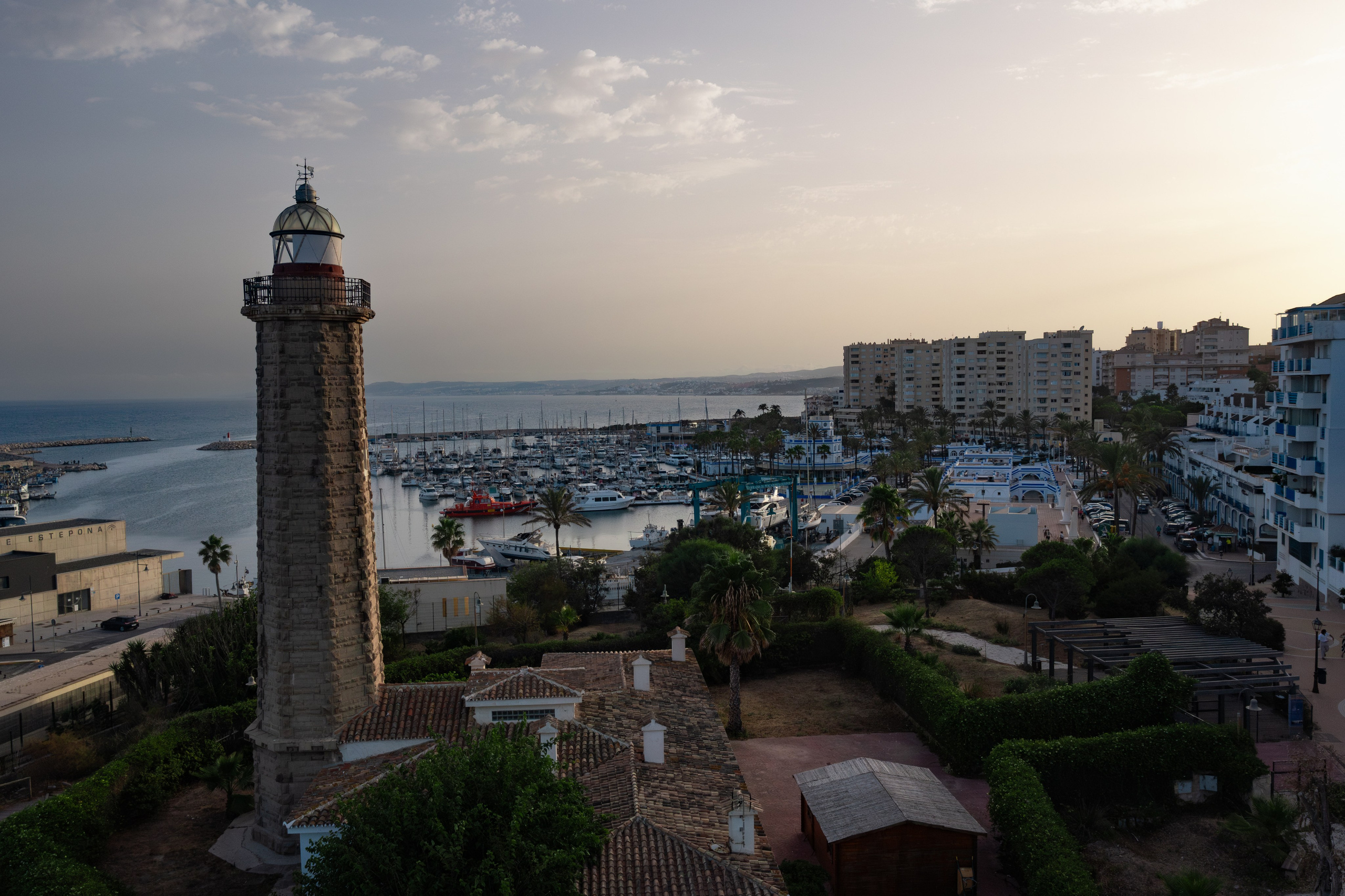 Drone photography of Estepona scenic beaches and vibrant cityscape by local photographer