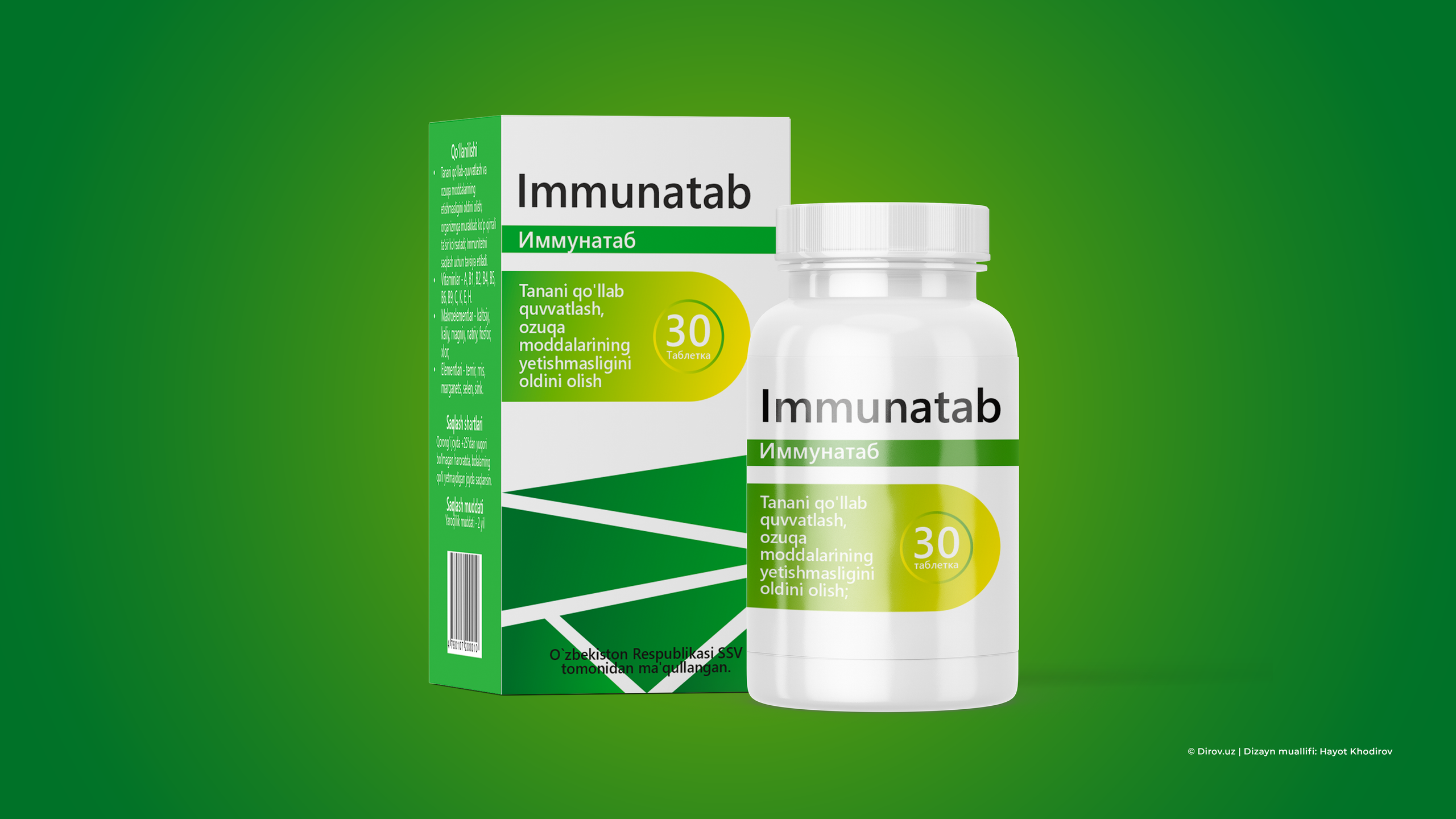 Immunatab - Qadoq dizayni. Dirov — Hayot Khodirov