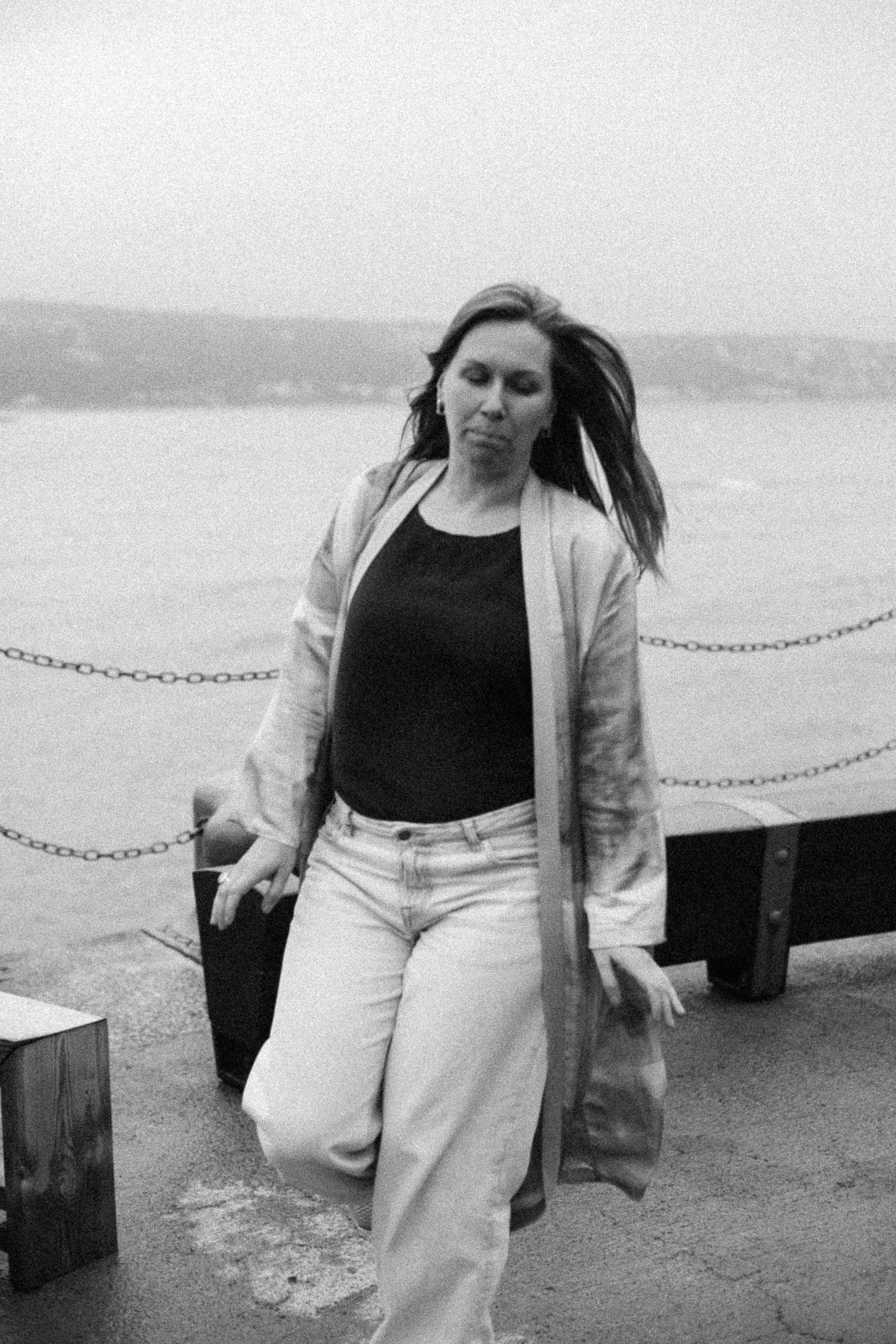 Katya near the lighthouse. Victoria Dini. Art photography in London / Folkestone, UK