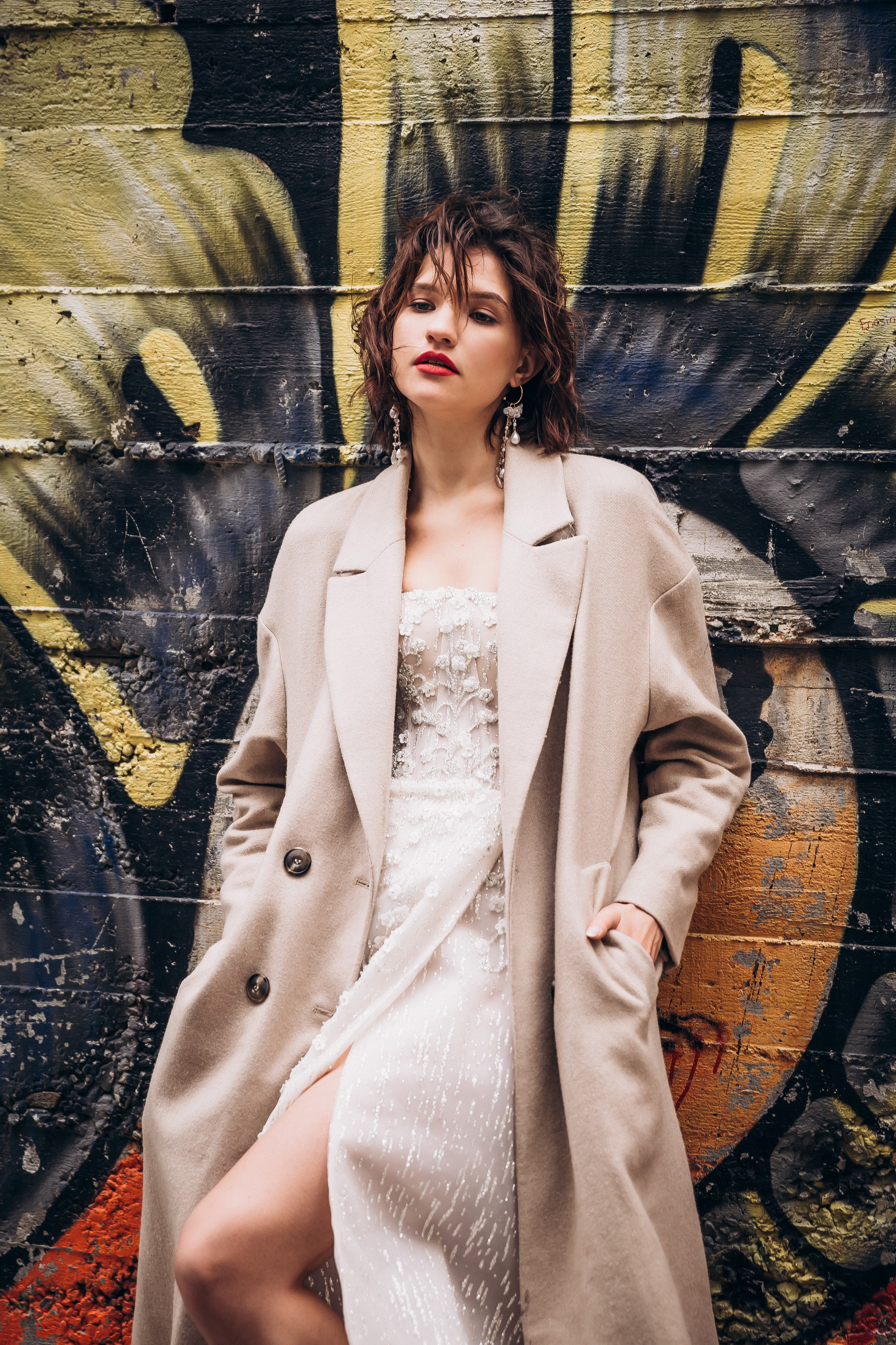 Wedding couple in Istanbul with the sea and mountains in the background – European wedding photography.