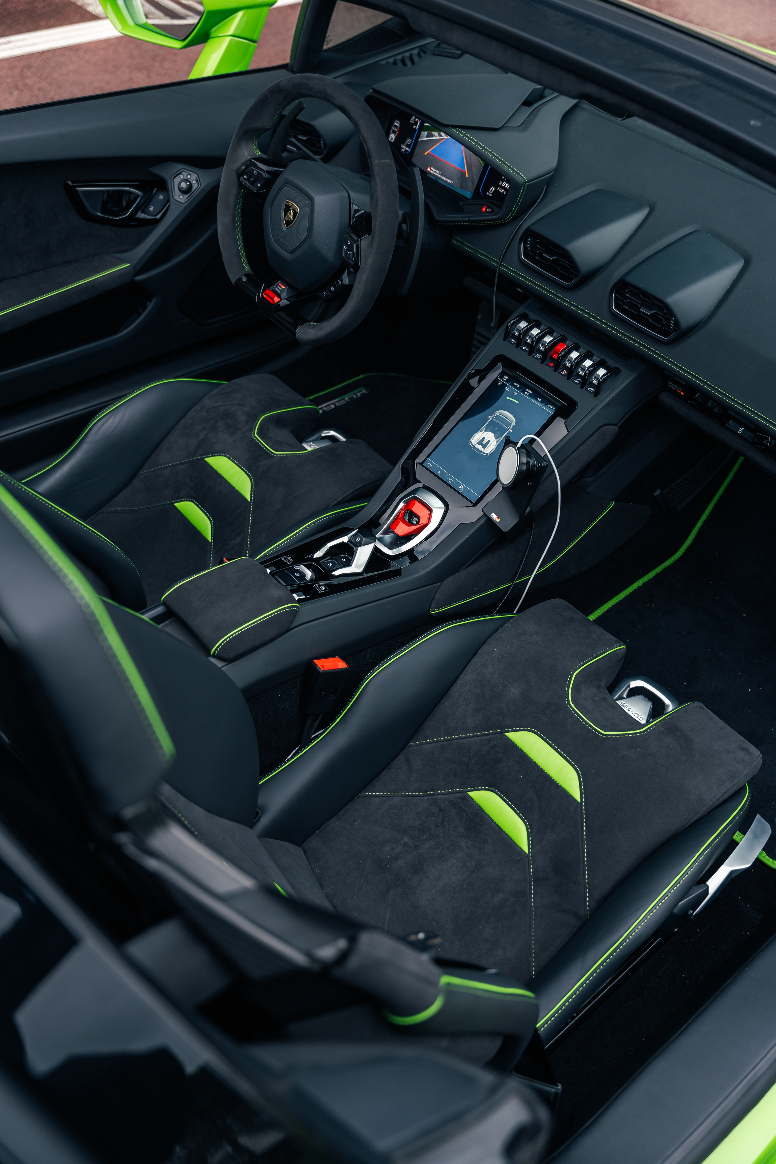 Lamborghini Huracan Evo Spyder. Photographe de voitures à Paris — Vitalii Motruk