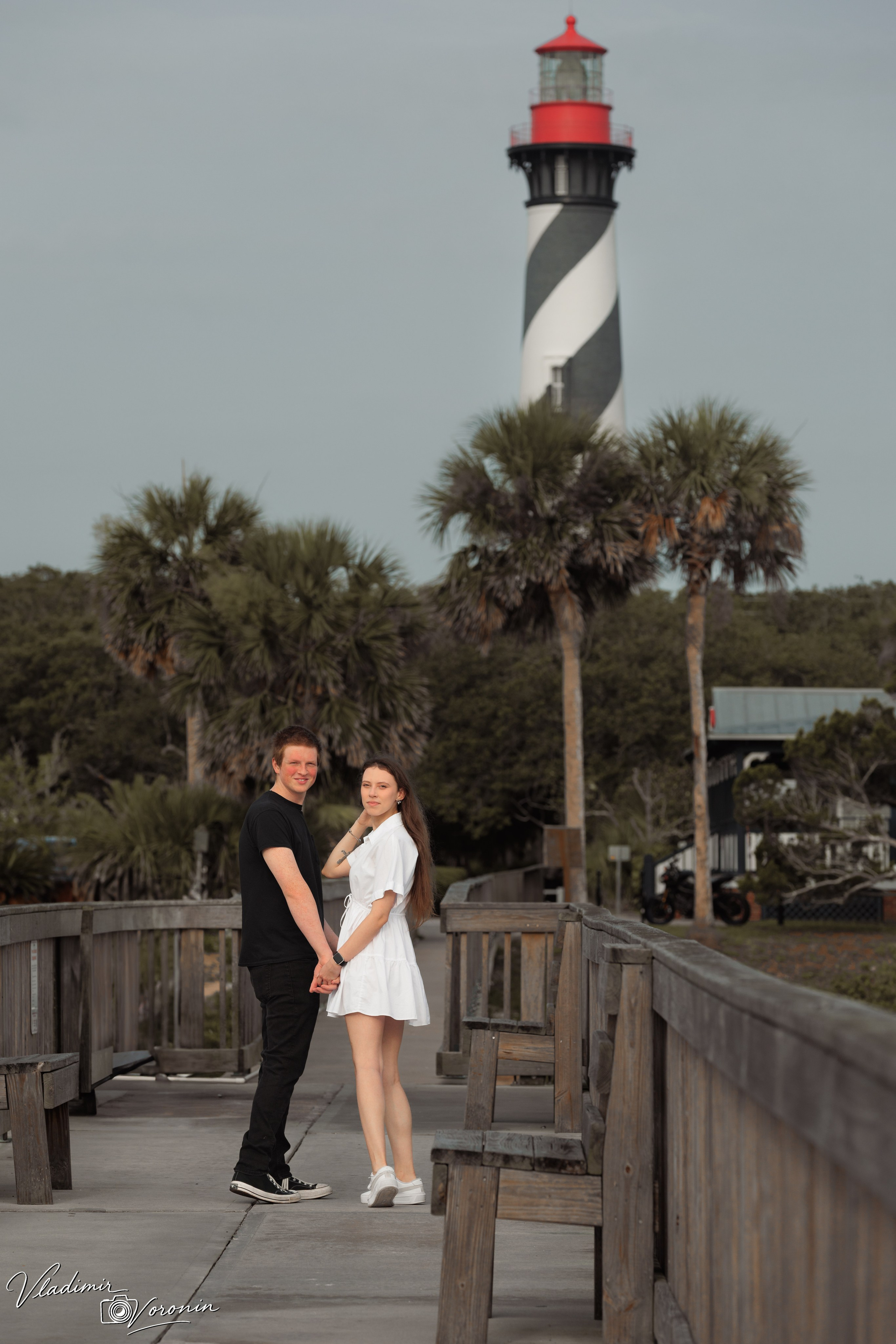 A tender morning by the lighthouse. Photographer St. Augustine