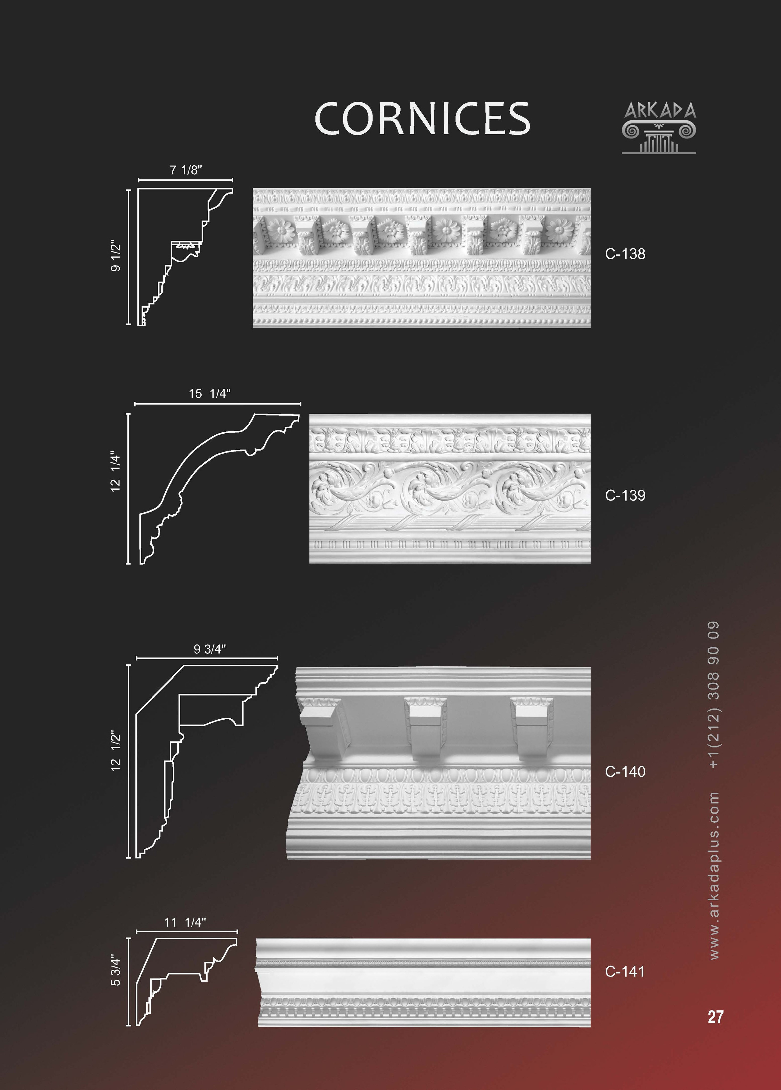 Catalog pages. Plaster molding