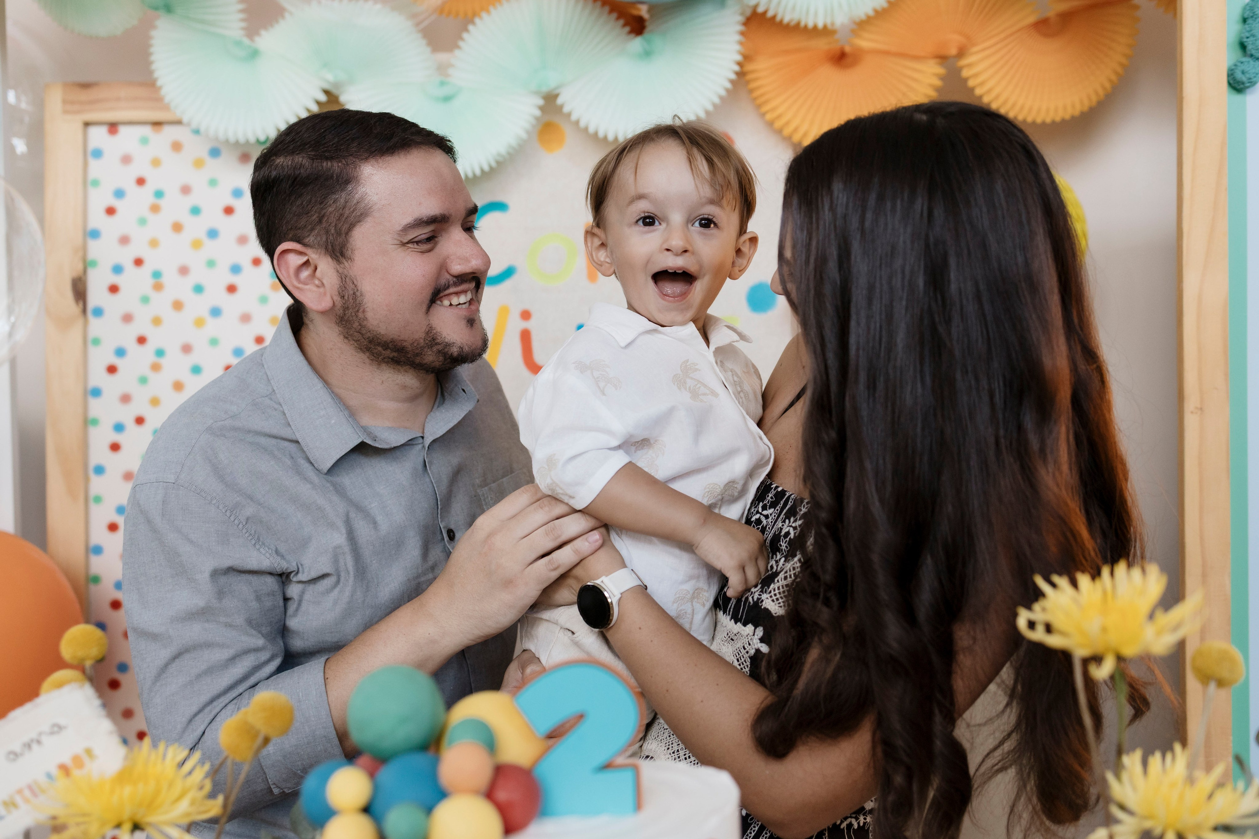 Momentos de afeto durante a comemoração