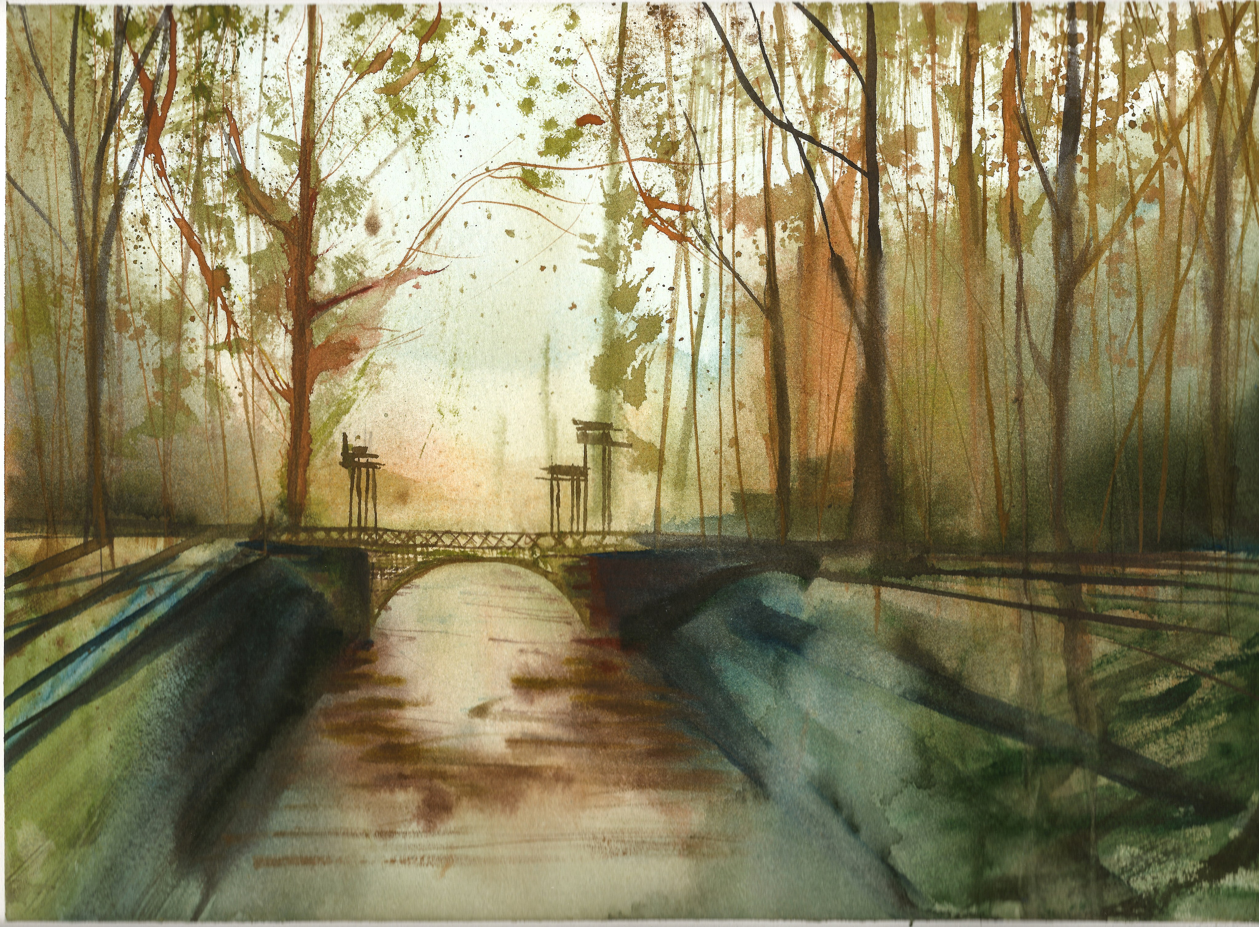 Nature landscapes. Angelina Sorokopud. Artist in Strasbourg