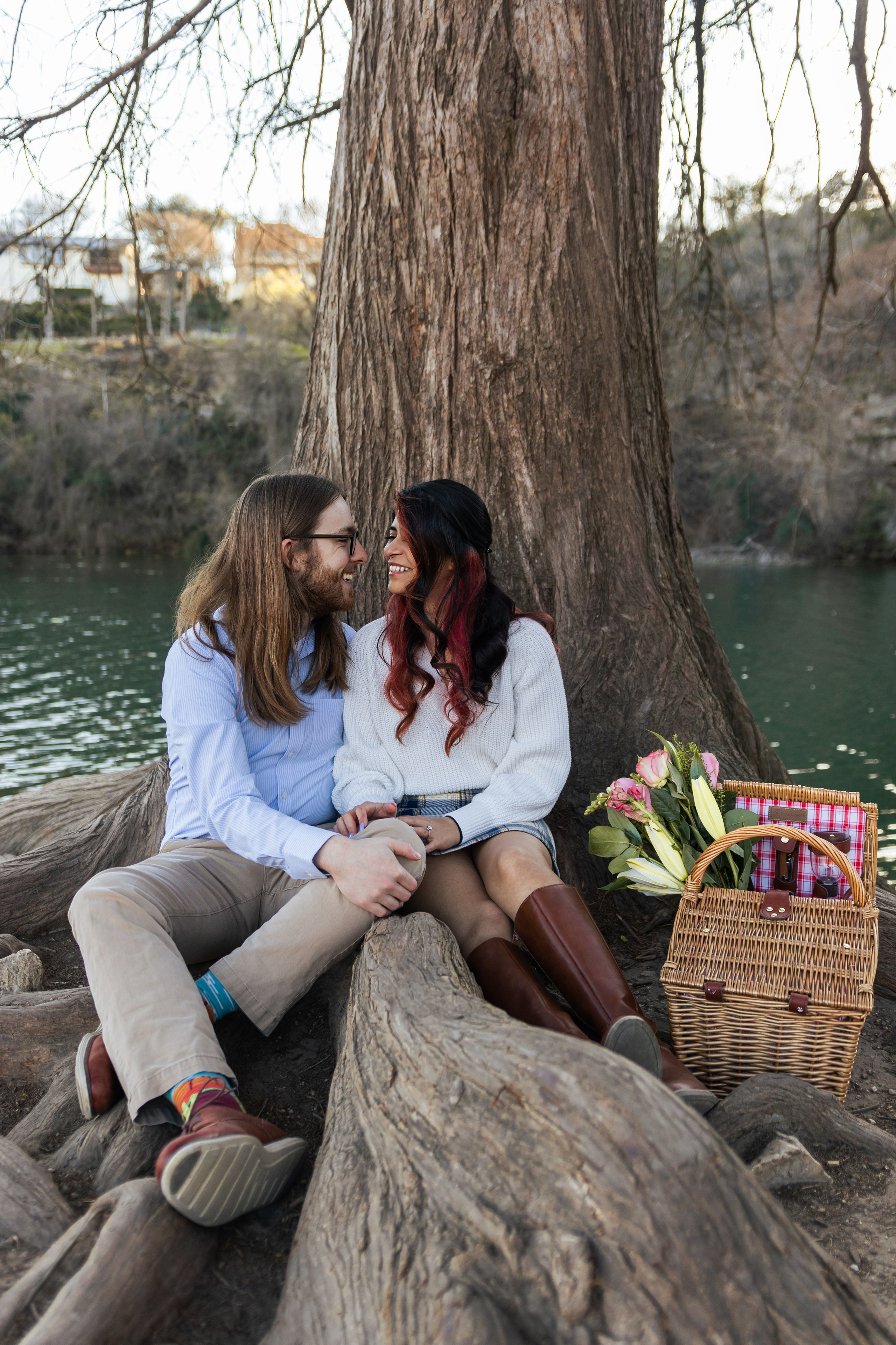Riley and Maria’s engagement photoshoot at Red Bud Isle