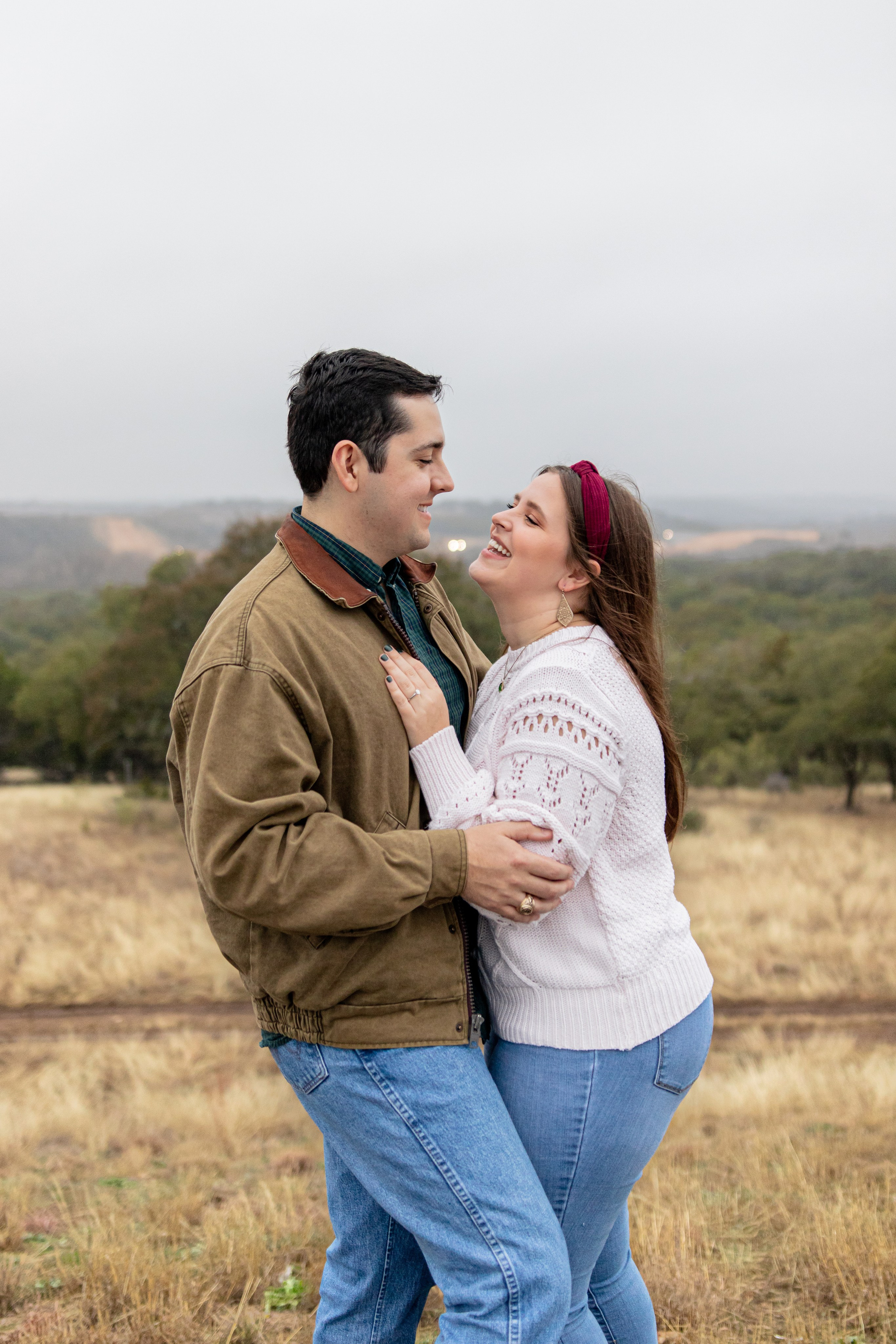 Haley and Aaron’s engagement photoshoot at Garey Park in Austin