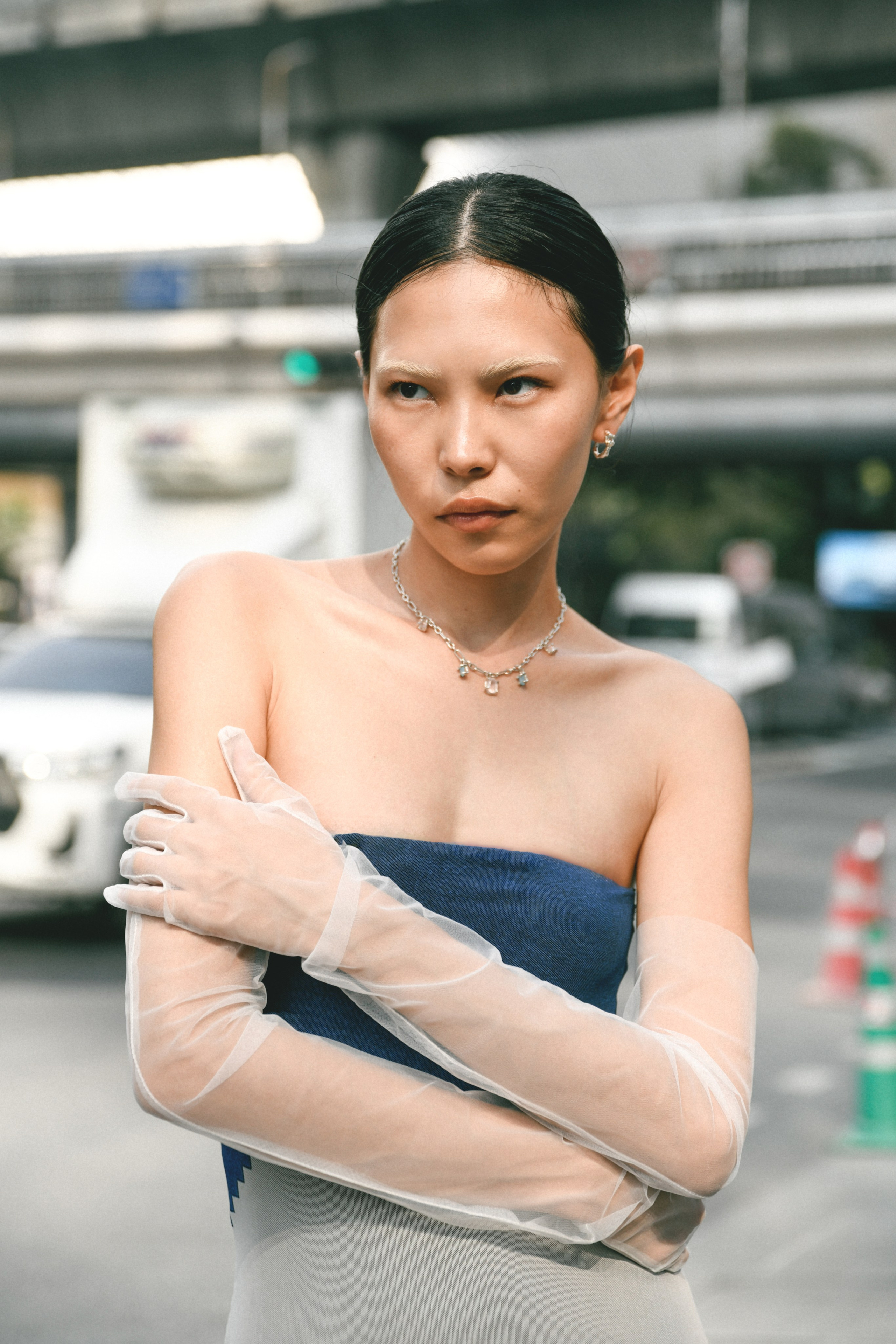 Street for Wiktoria Tao jewelry. Stylist