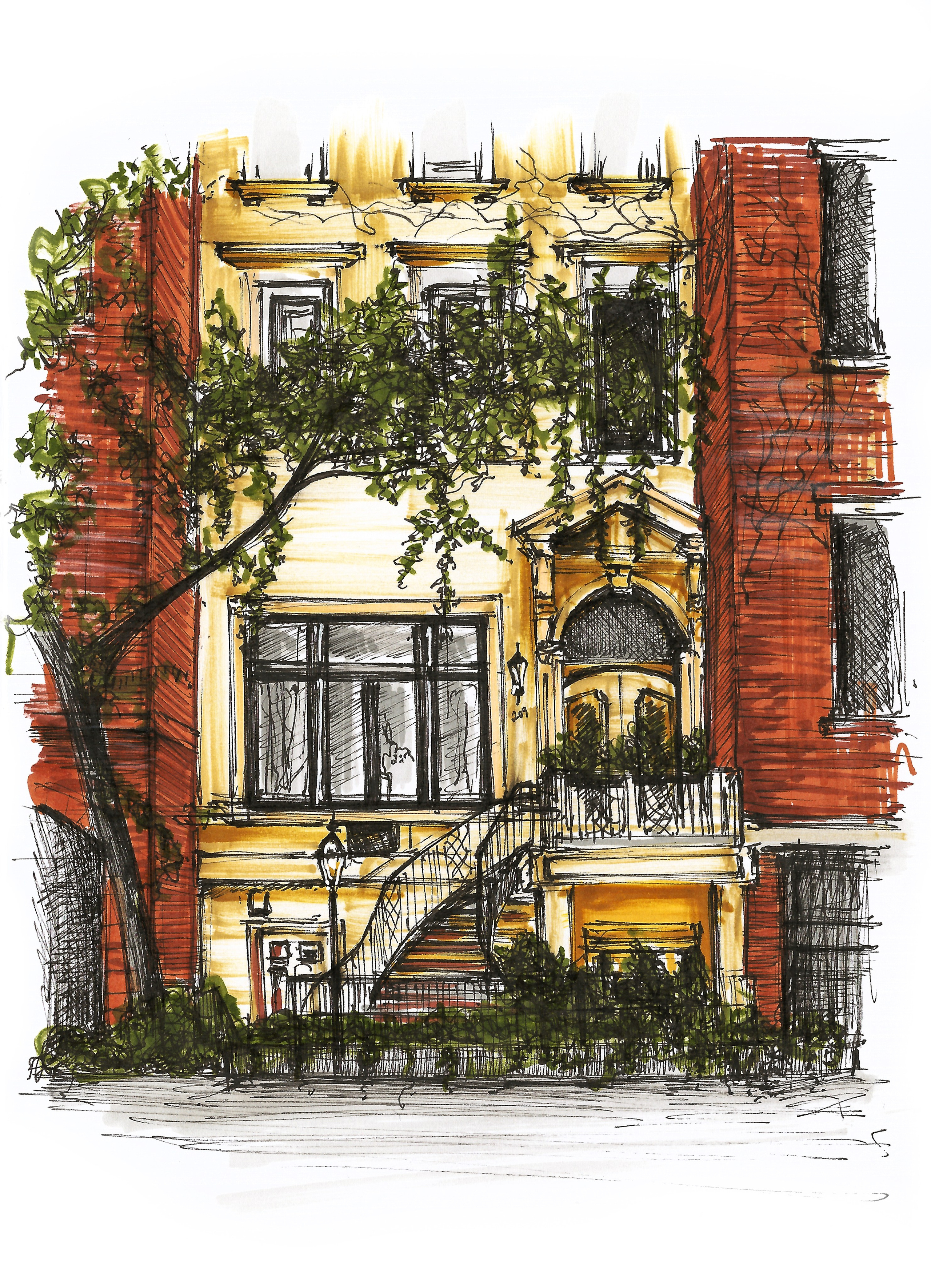 Urban views. Angelina Sorokopud. Artist in Strasbourg