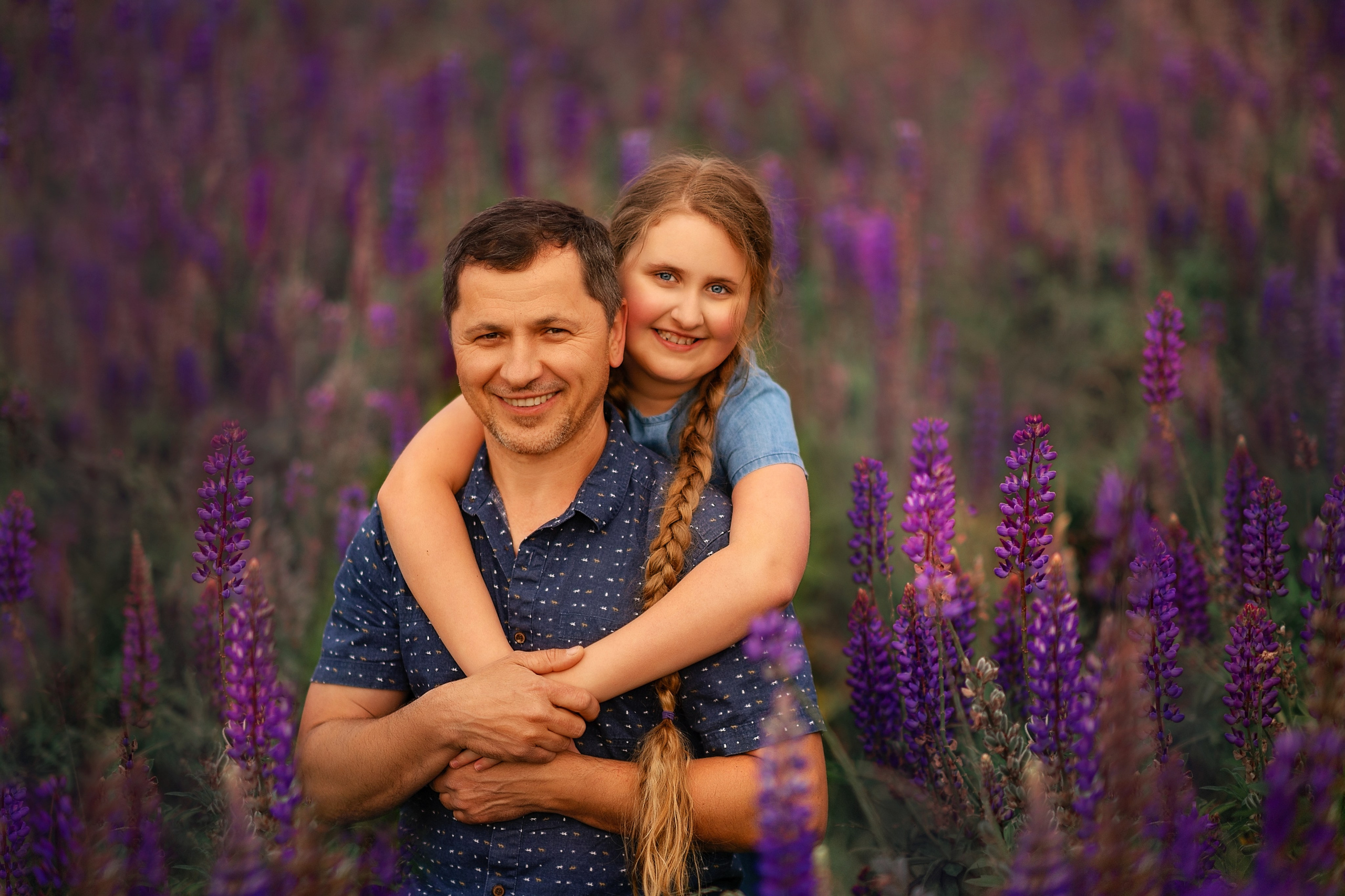 Field of lupines. Wedding & portrait photography in the Seattle Area. Helen Michelle photographer
