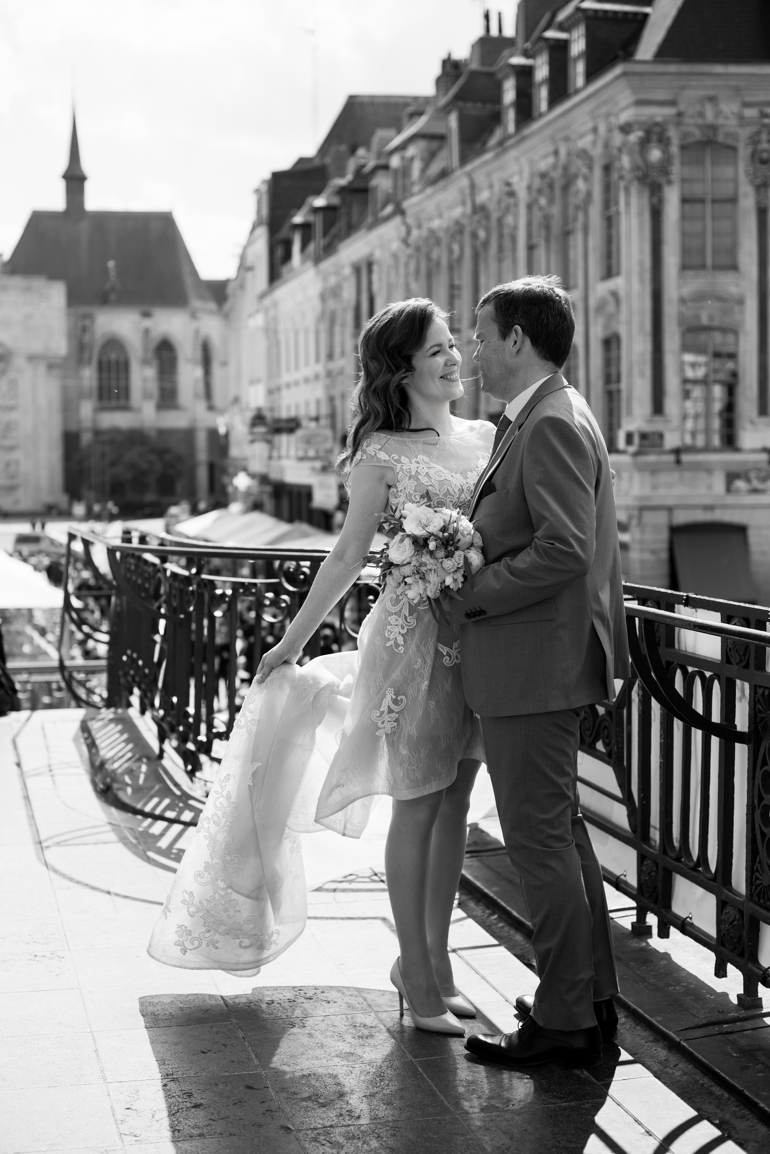 Séance romantique dans les rues de Lyon