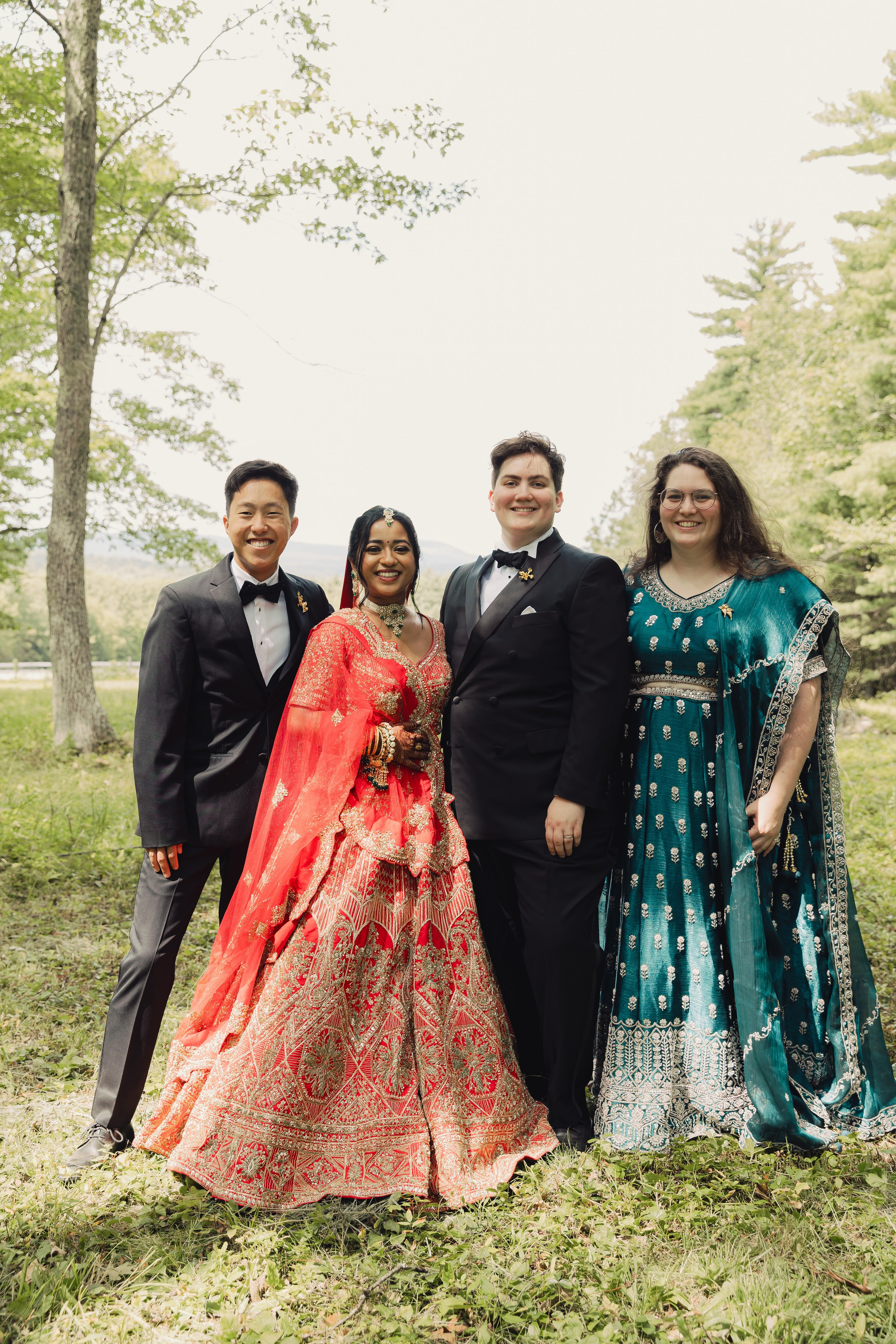 Two-Bride Multicultural Wedding in New Hampshire | Haldi & Nikah