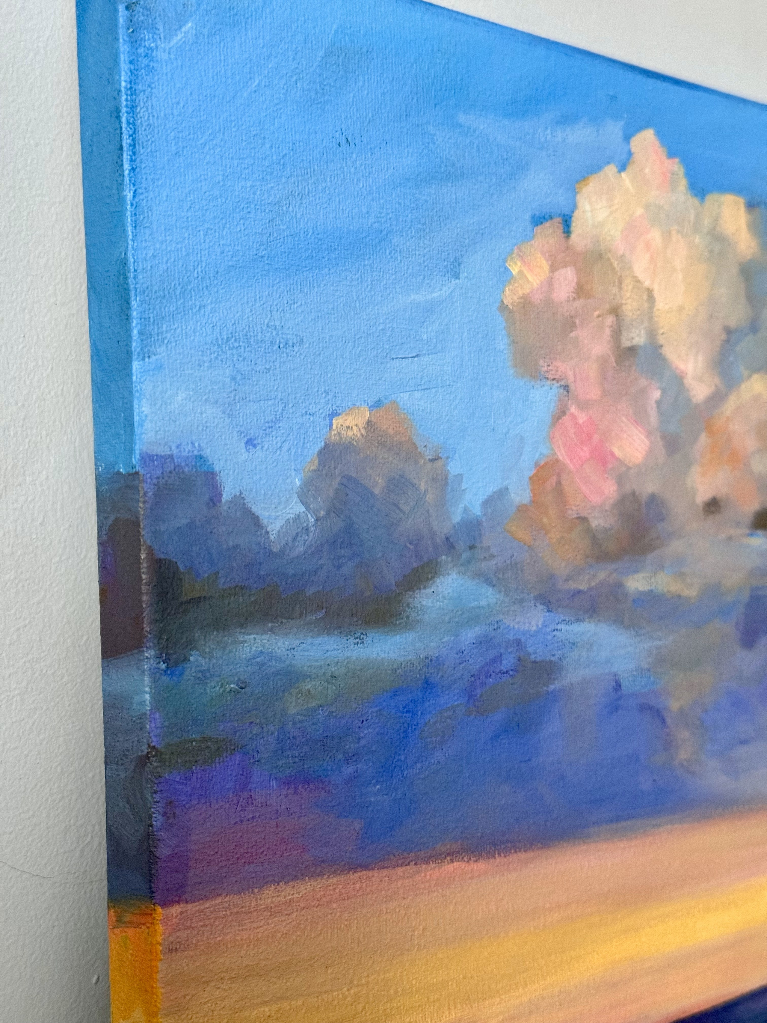 «Sea sunset with deep purple clouds». Художник живописец Савелова Ольга