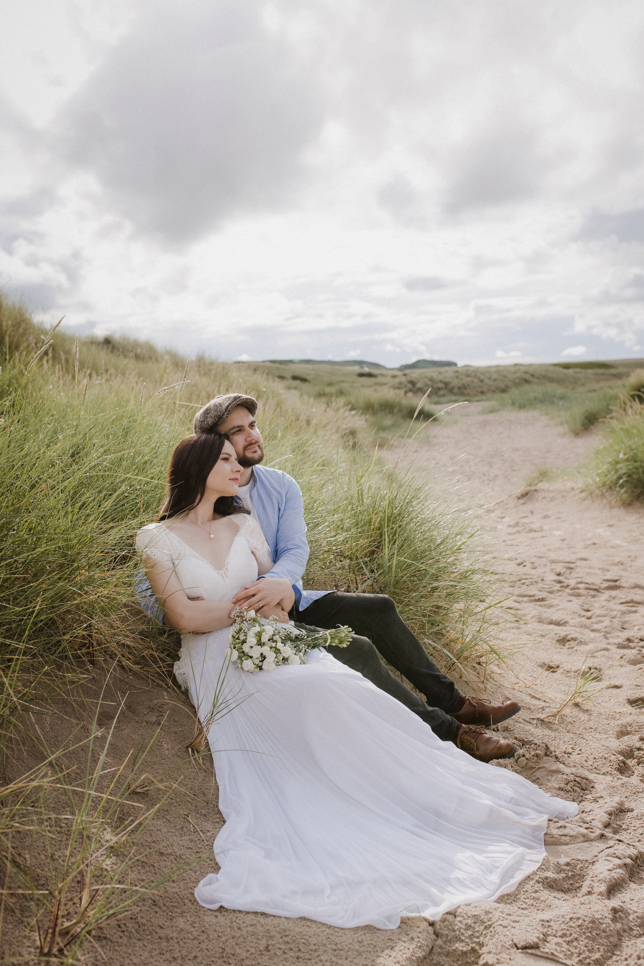 Northumberland coast elopement. Tania Gandrabur, photographer in West Midlands, England