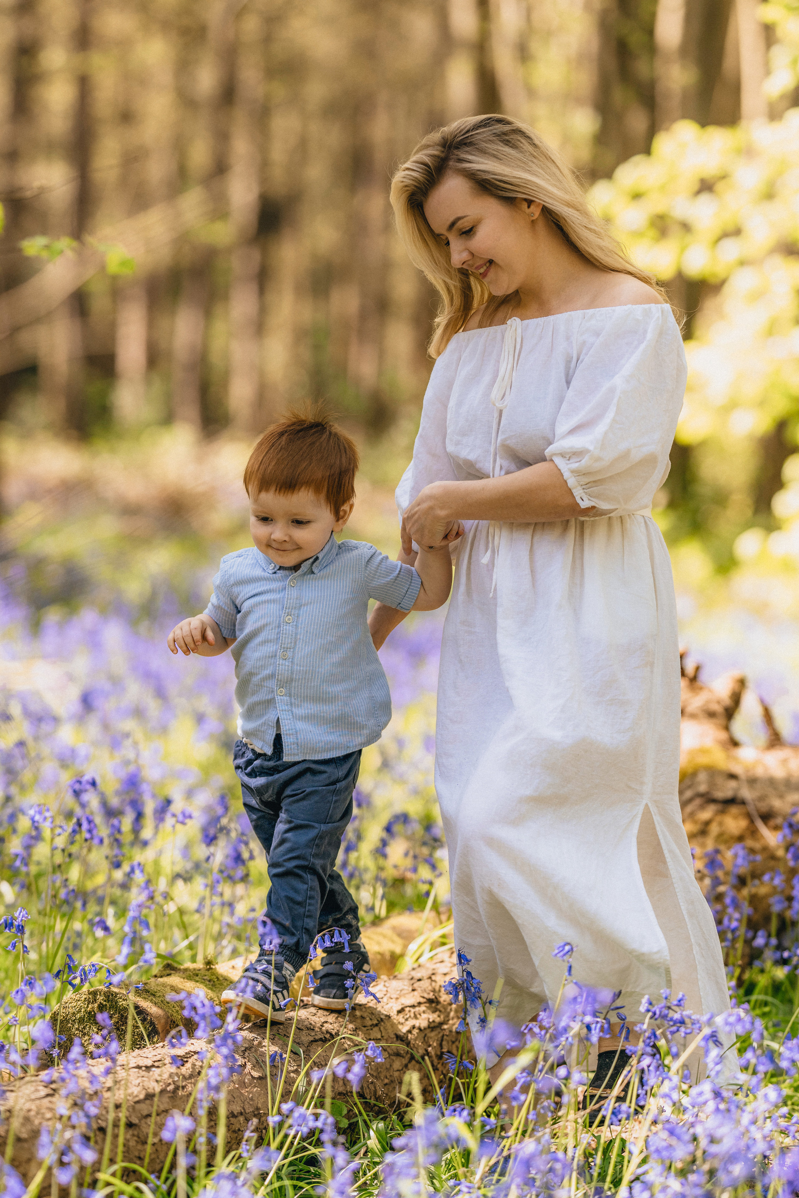 Family Bluebell sessions. Tania Gandrabur, photographer in West Midlands, England