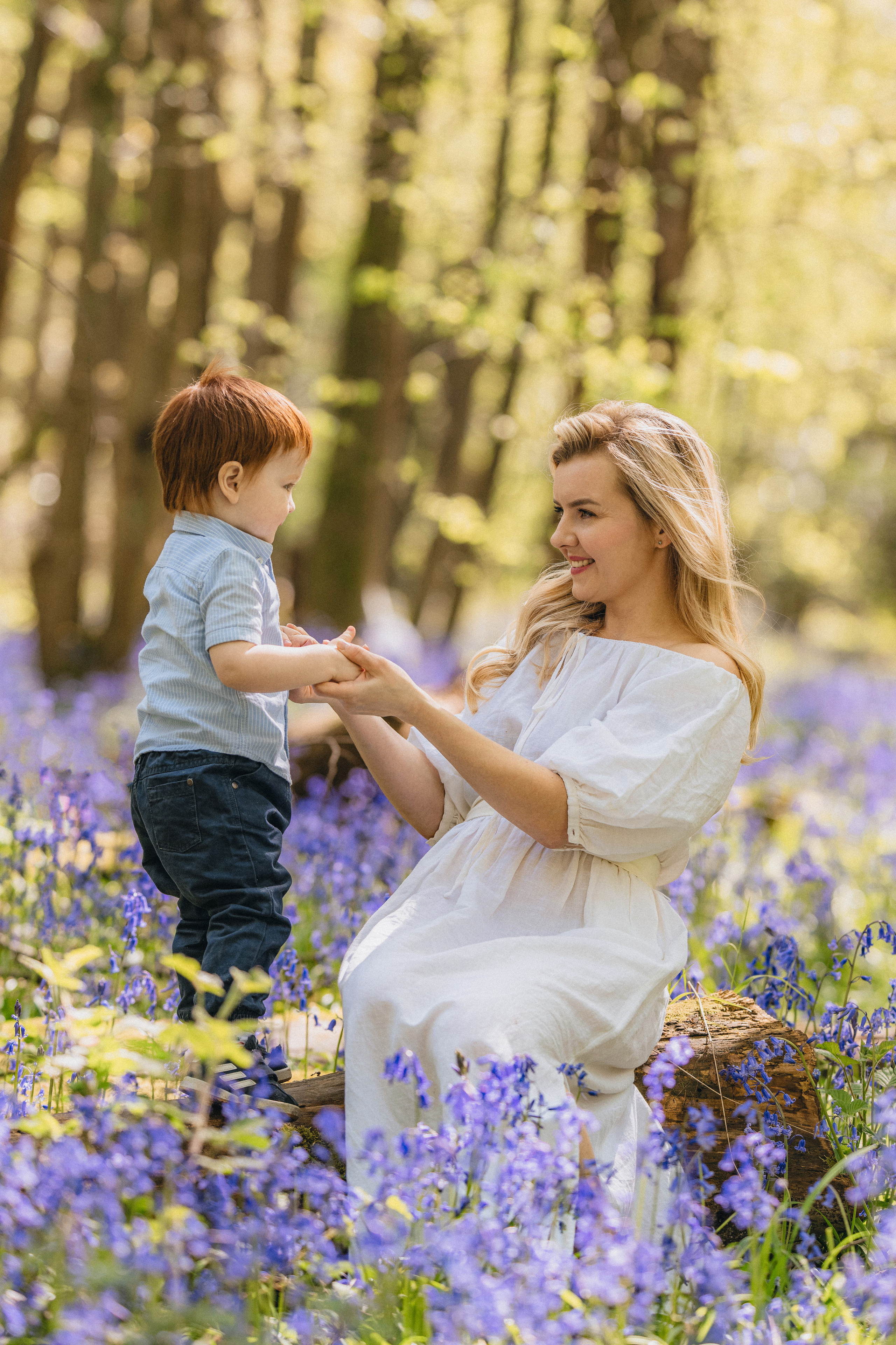 Family Bluebell sessions. Tania Gandrabur, photographer in West Midlands, England