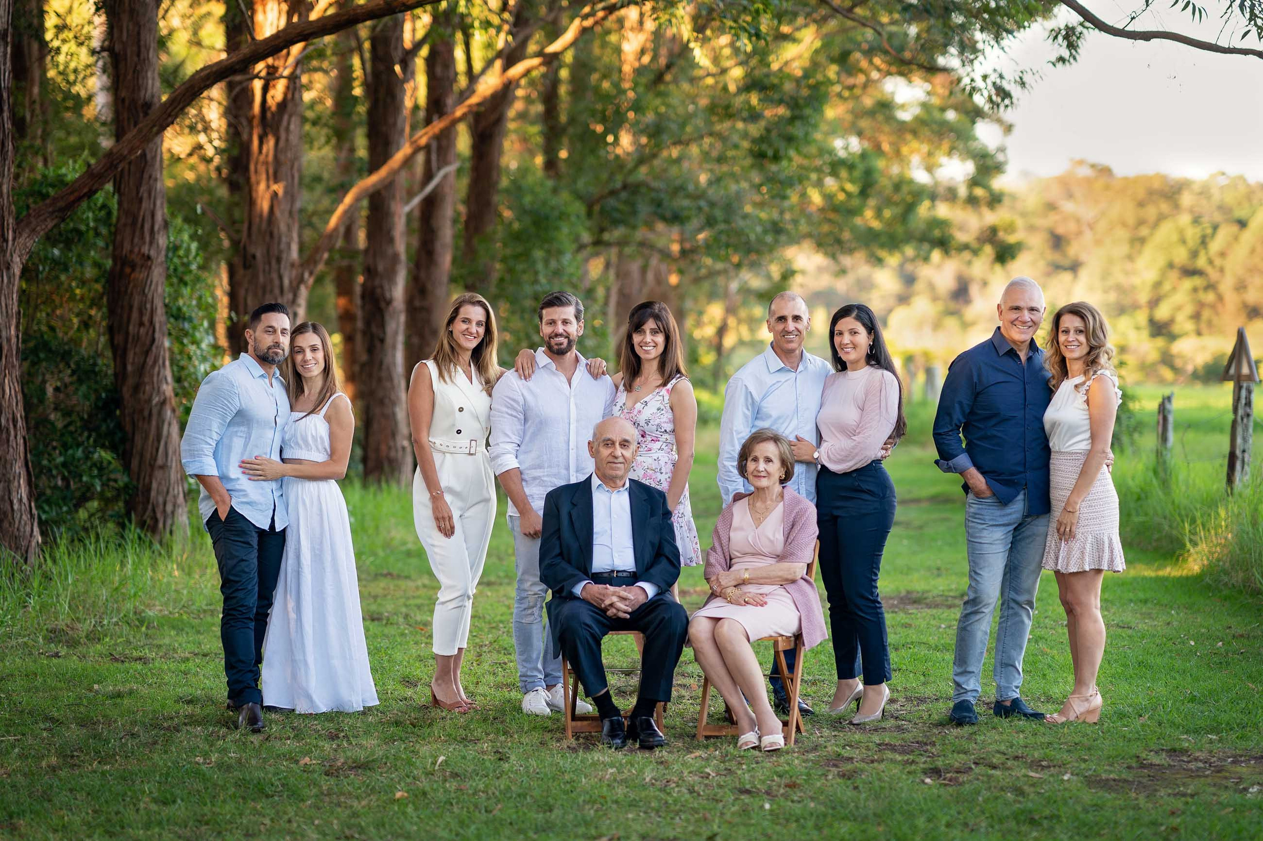 Large family portrait photography session in Sydney