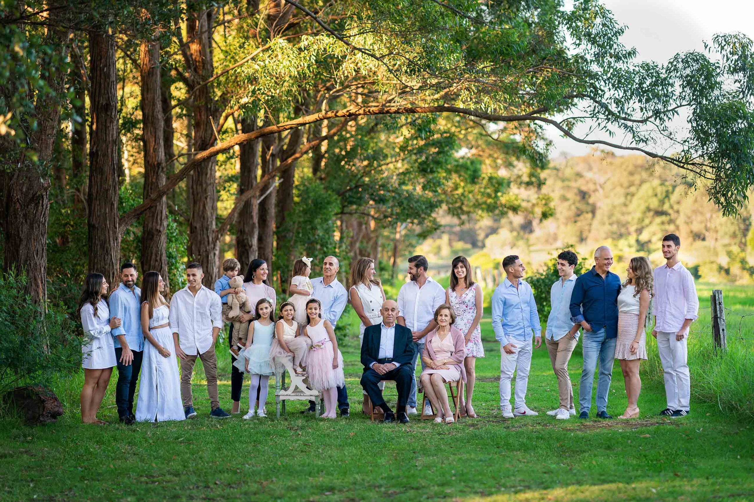 Large family portrait photography session in Sydney