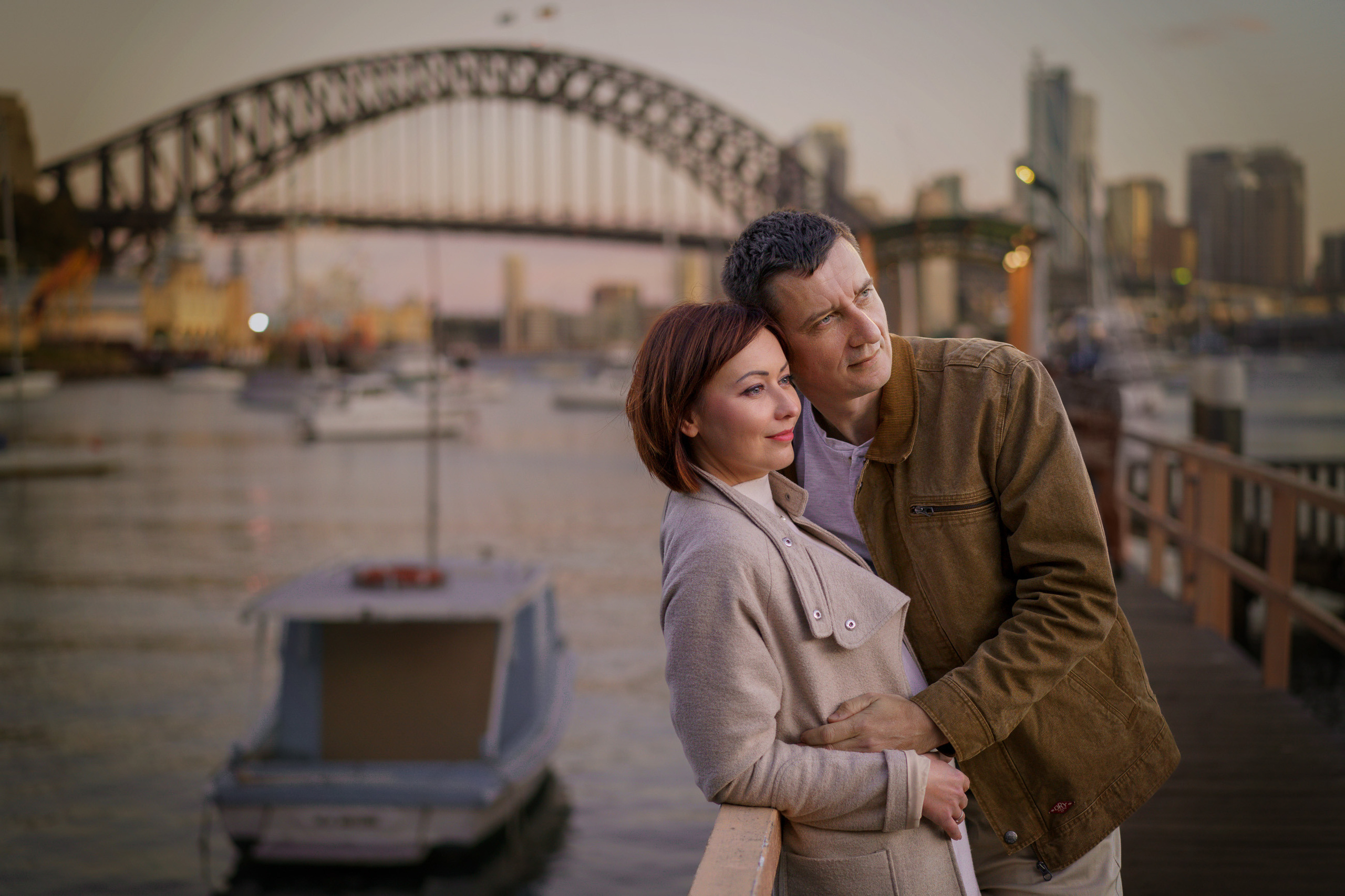 10th Wedding Anniversary Photoshoot Sydney Harbour Bridge