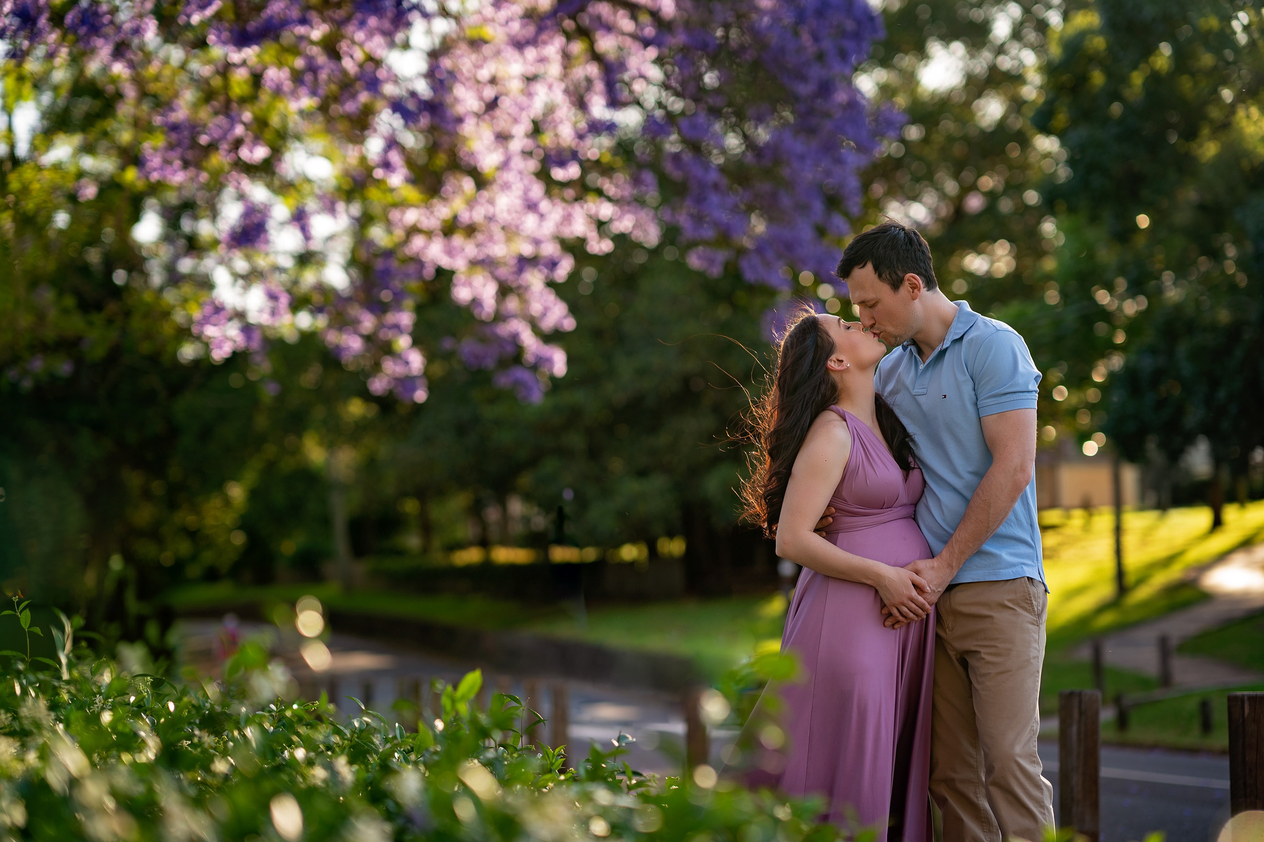 Maternity Photography Sydney, Jacaranda blossom park. Pregnancy Photographer