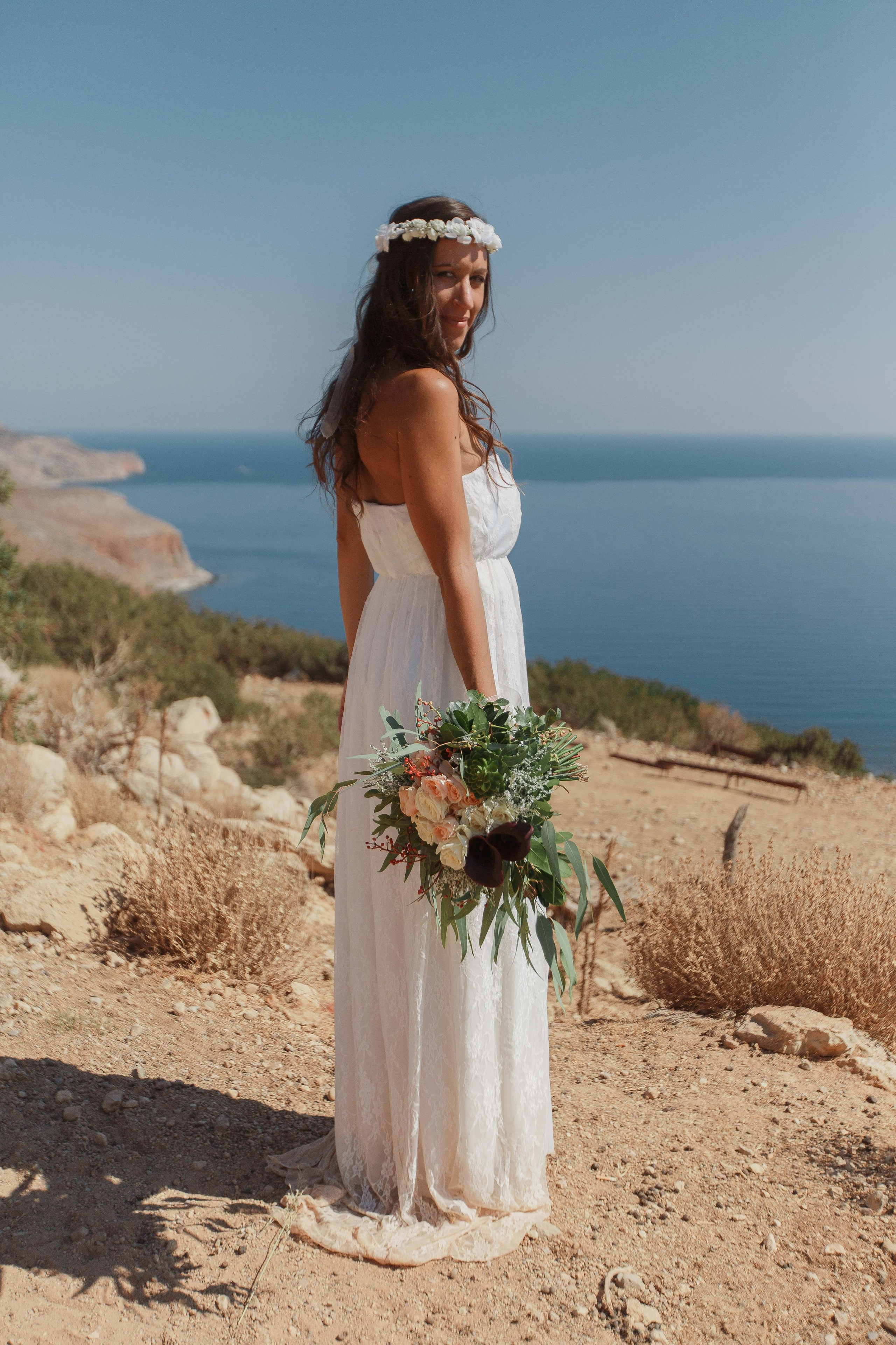 Marino & Steffi, Crete. Denny Savon — Photographer in Santorini | Weddings, Love Stories & Flying Dress