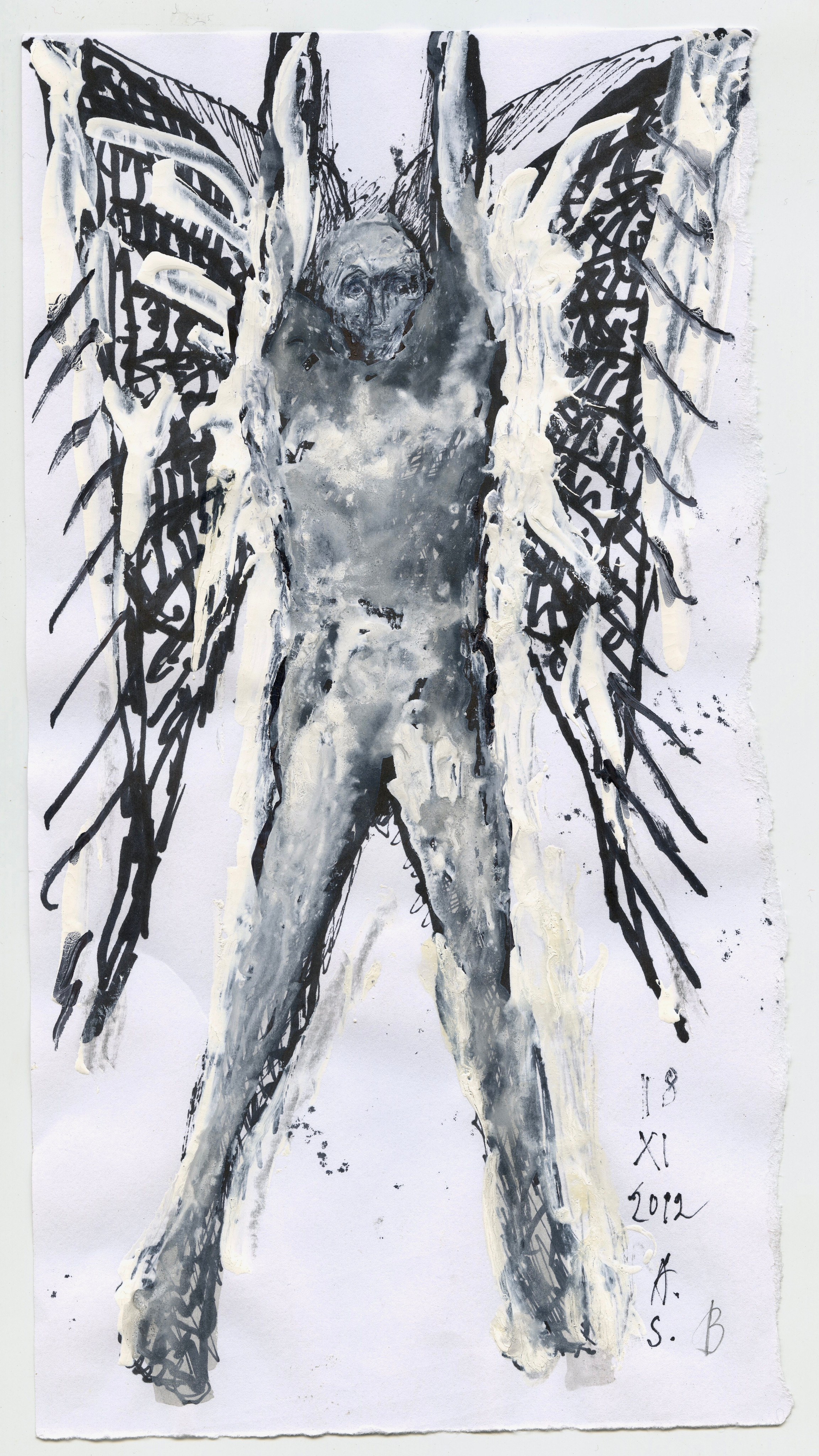 FLIGHT I, painting, drawing, Lot VI / Flight VI, sketches, notes, Andrzej Strumiłło, Andrzej Strumillo, FLIHGT series, polish contemporary art, polish artist, contemporary art in modern Poland, contemporary polish artists, best polish painters, best polish artists, famous polish artists