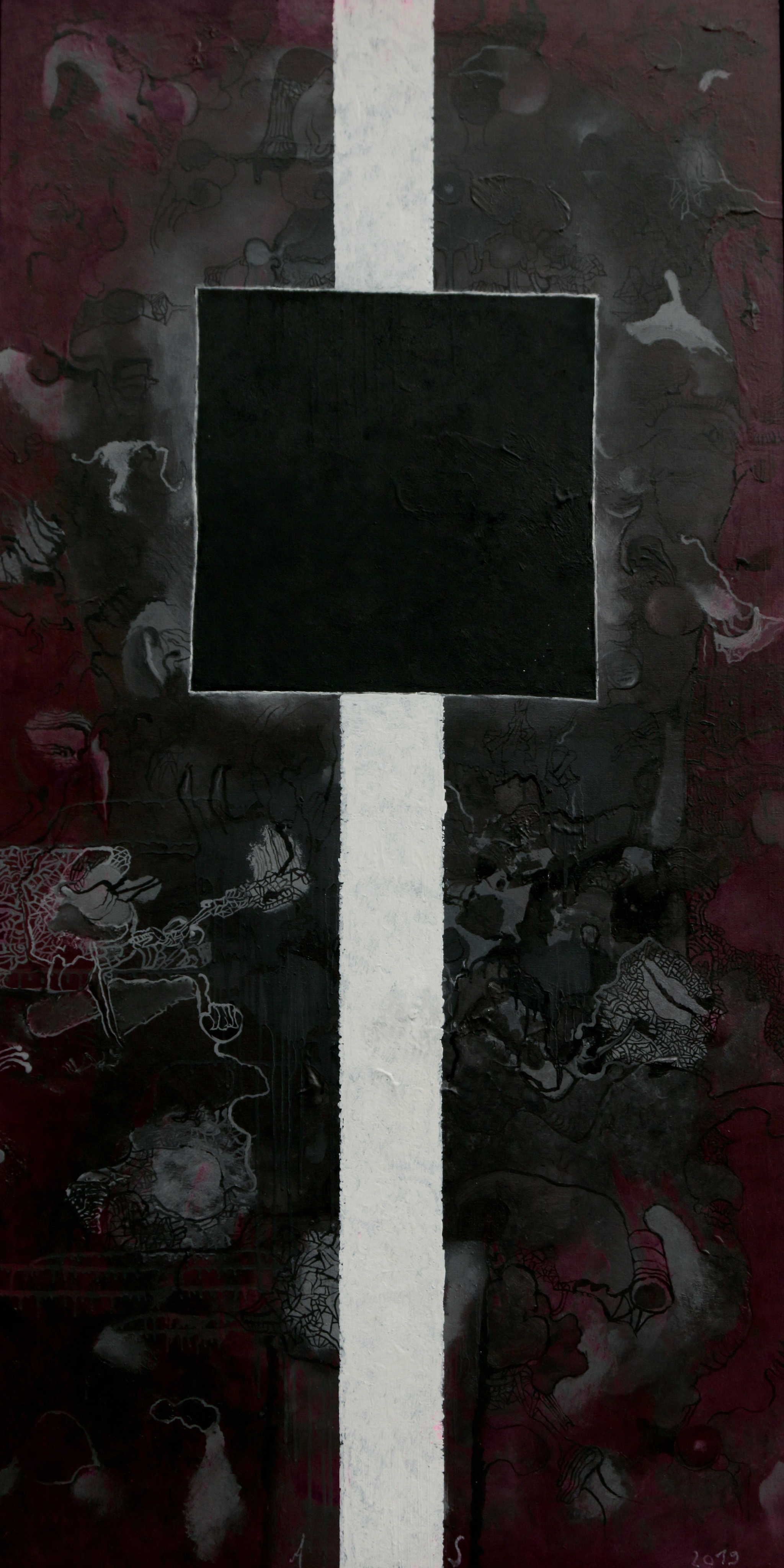 Cosmos triptych, painting, drawing, Andrzej Strumiłło, Andrzej Strumillo, triptych, Cosmos, polish contemporary art, polish artist, contemporary art in modern Poland, contemporary polish artists, best polish painters, best polish artists, famous polish artists