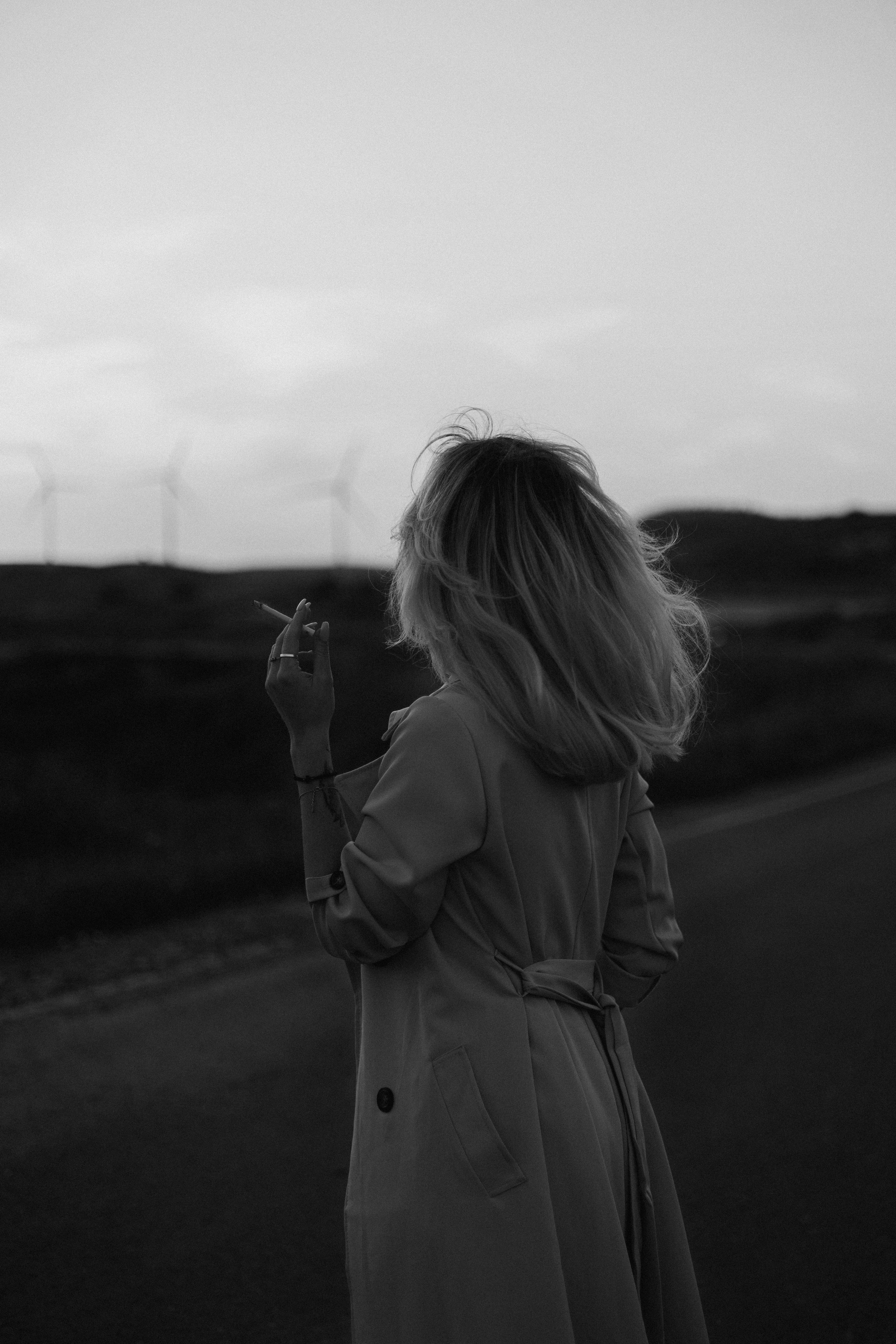 Cinematic Road Portraits — Woman in Trench Coat at Sunset. Kristina Kozheltsova- Soulful Portrait&Lifestyle&Love Story Photographer in Leipzig, Germany