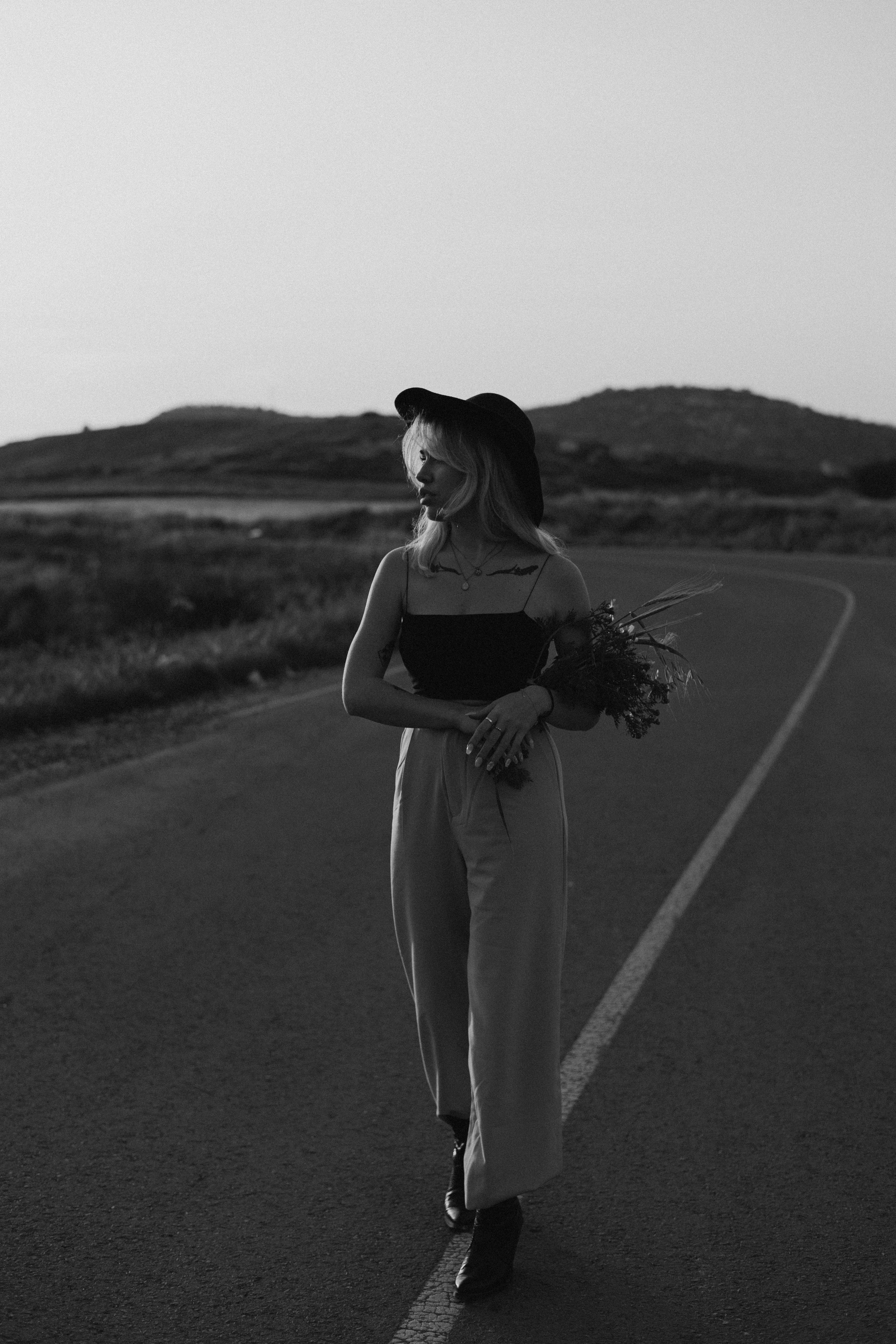 Cinematic Road Portraits — Woman in Trench Coat at Sunset. Kristina Kozheltsova- Soulful Portrait&Lifestyle&Love Story Photographer in Leipzig, Germany