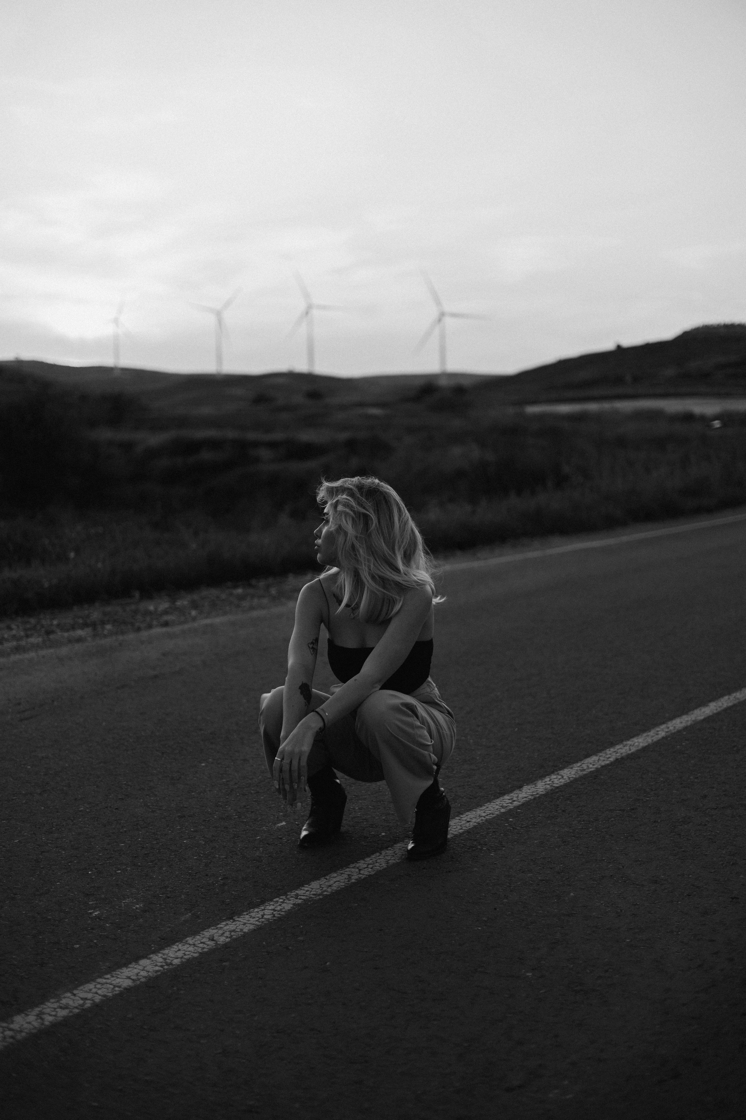 Cinematic Road Portraits — Woman in Trench Coat at Sunset. Kristina Kozheltsova- Soulful Portrait&Lifestyle&Love Story Photographer in Leipzig, Germany