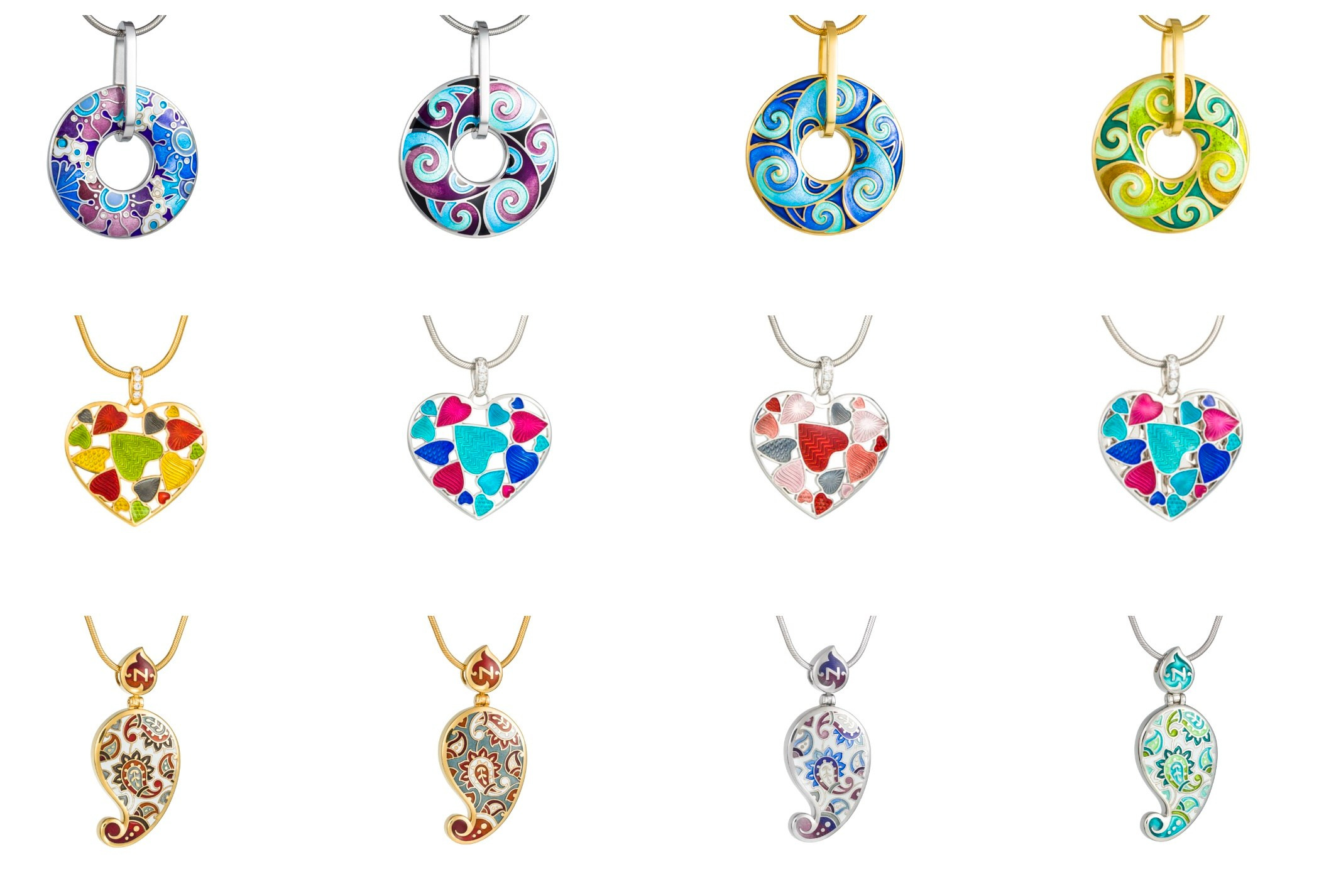 Namfleg enamel pendants - photographer Andrey Dunin