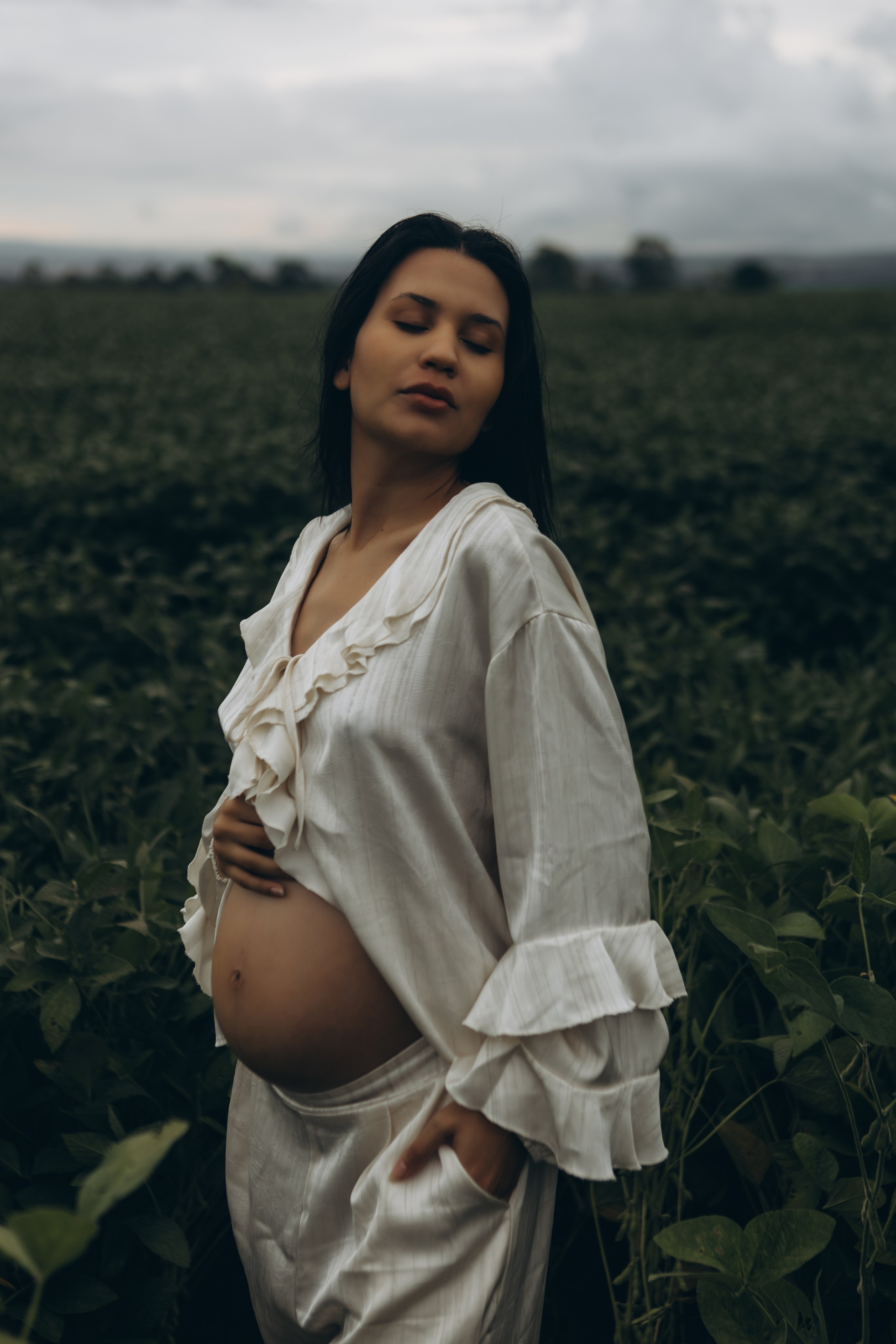 ensaio de gestante ao pôr do sol em Sorocaba