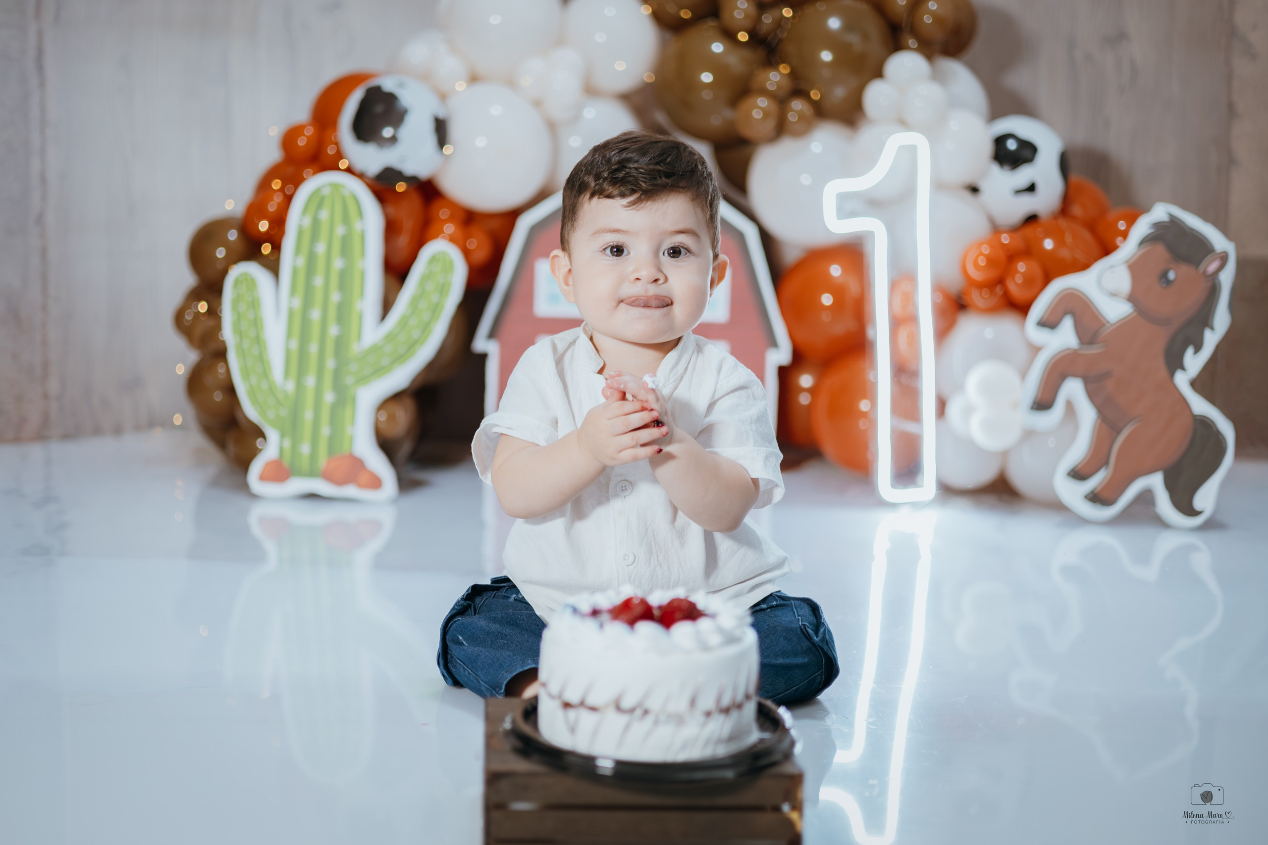 CAKE SMASH - PRIMER AÑO. Milena Maro Fotografía: estudio profesional en Acacías, Meta. Retrato familiar, infantil, maternas, eventos y empresas