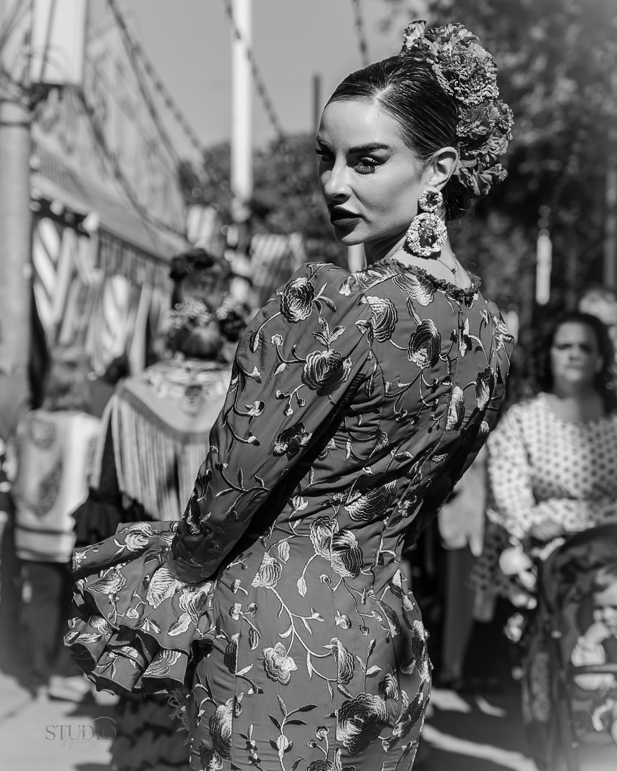 Sesión de fotos en feria de Abril de Sevilla. Inicio