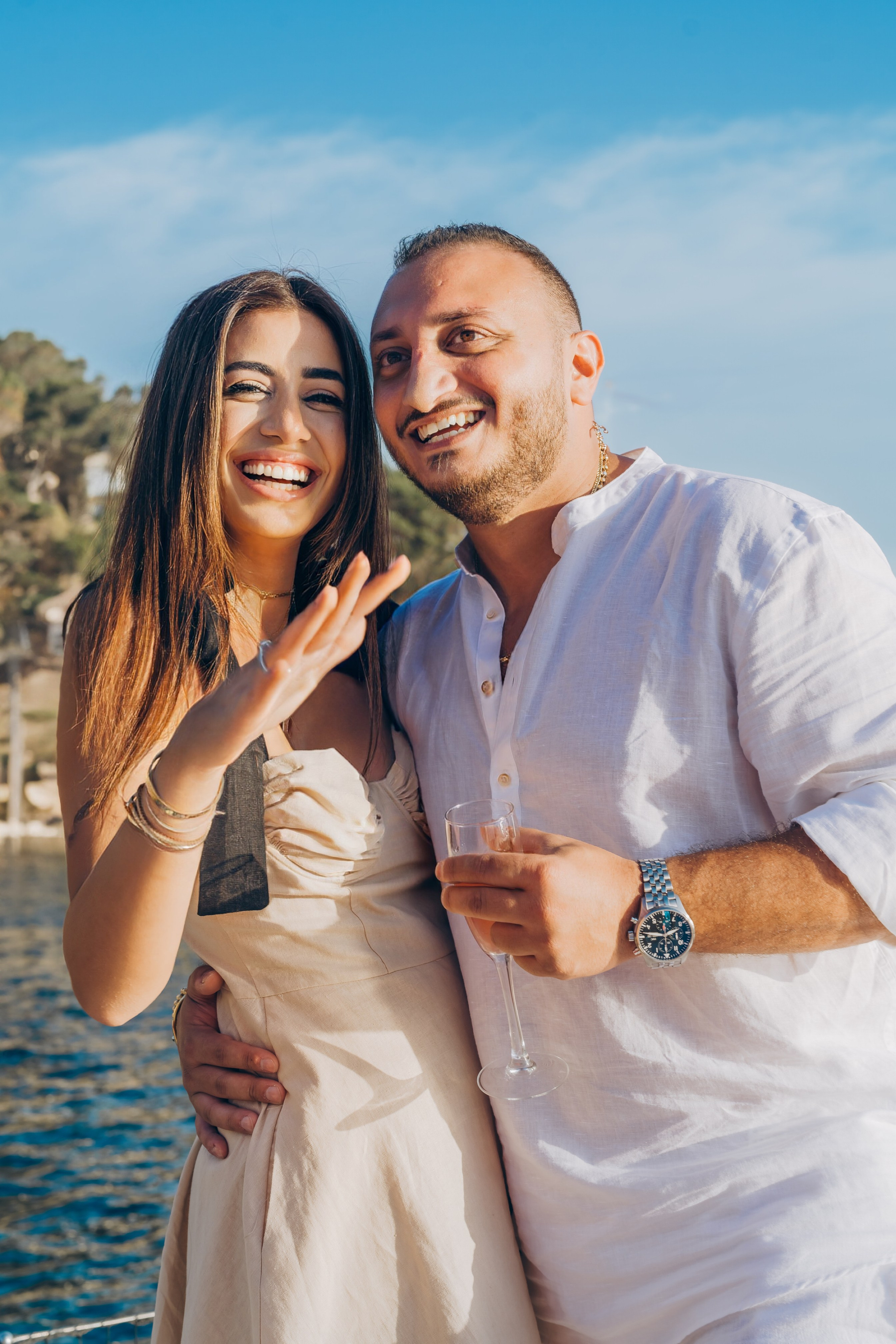 Engagement on a yacht at sunset. Фотограф у Пальма де Майорка