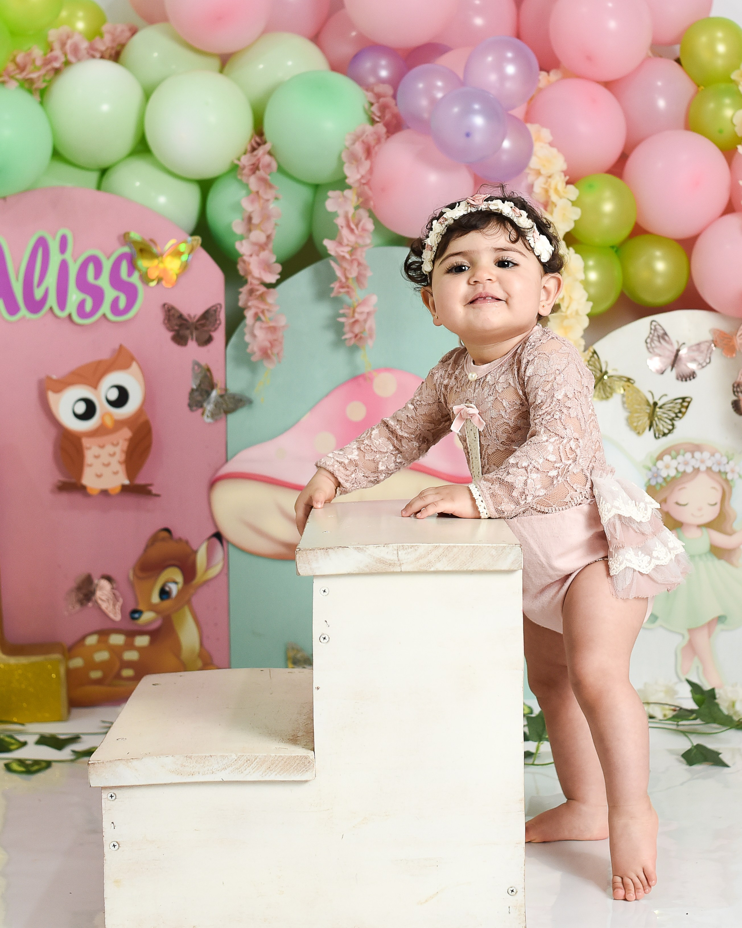 Sesión 1er año de Aliss. Temática: Bosque encantado. Fotografo de casamiento en misiones y fotógrafo de familia  Posadas